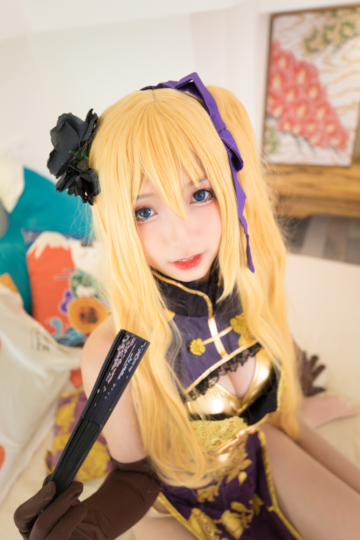 图片[5]-【coser】神乐坂真冬-艳娘幻梦谭2 金莲-COS世界