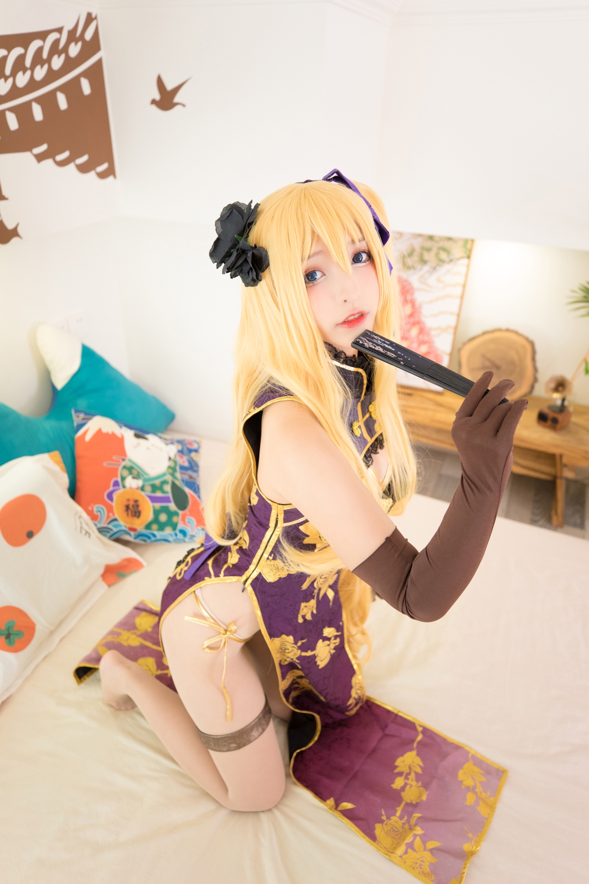 图片[7]-【coser】神乐坂真冬-艳娘幻梦谭2 金莲-COS世界