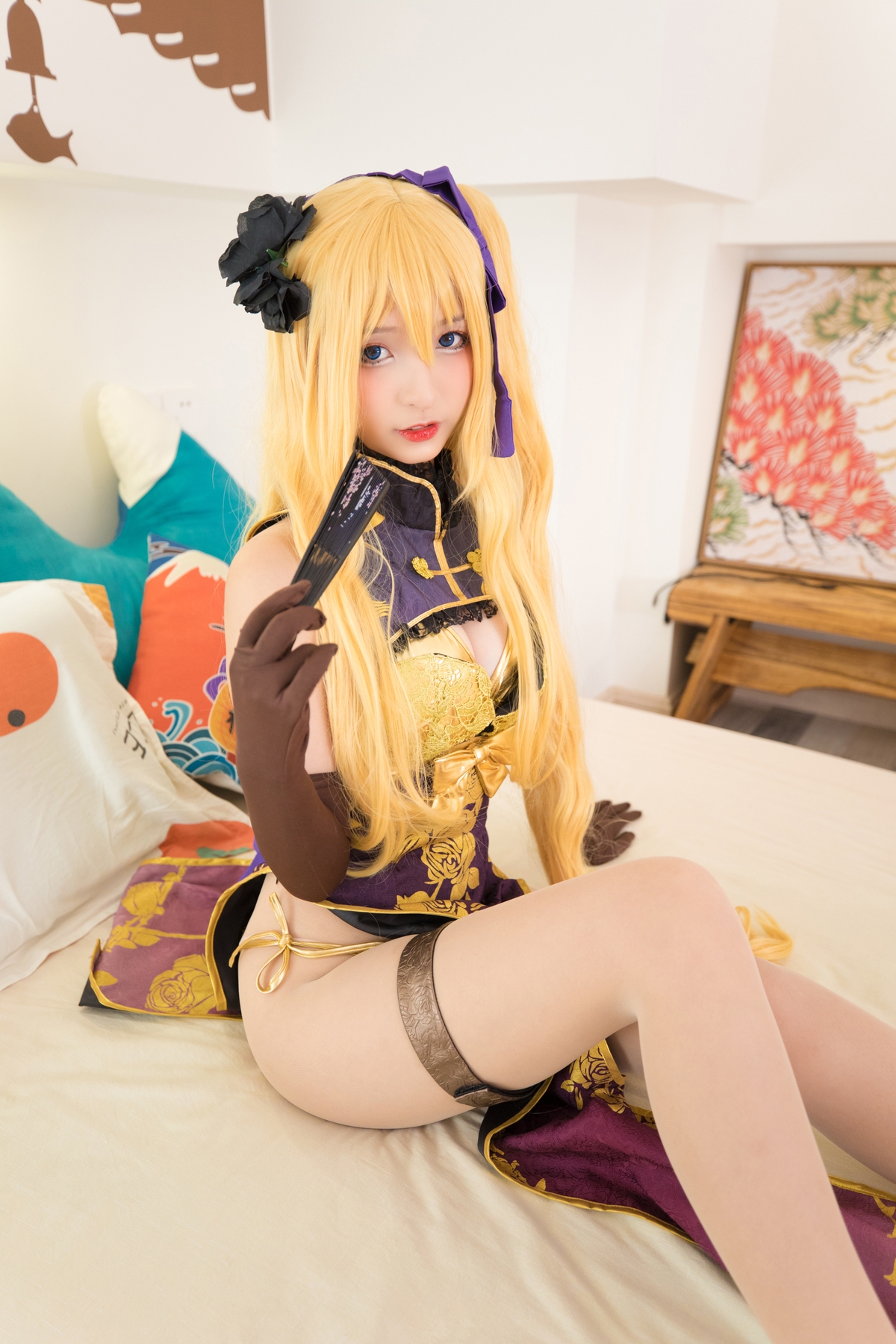 图片[11]-【coser】神乐坂真冬-艳娘幻梦谭2 金莲-COS世界