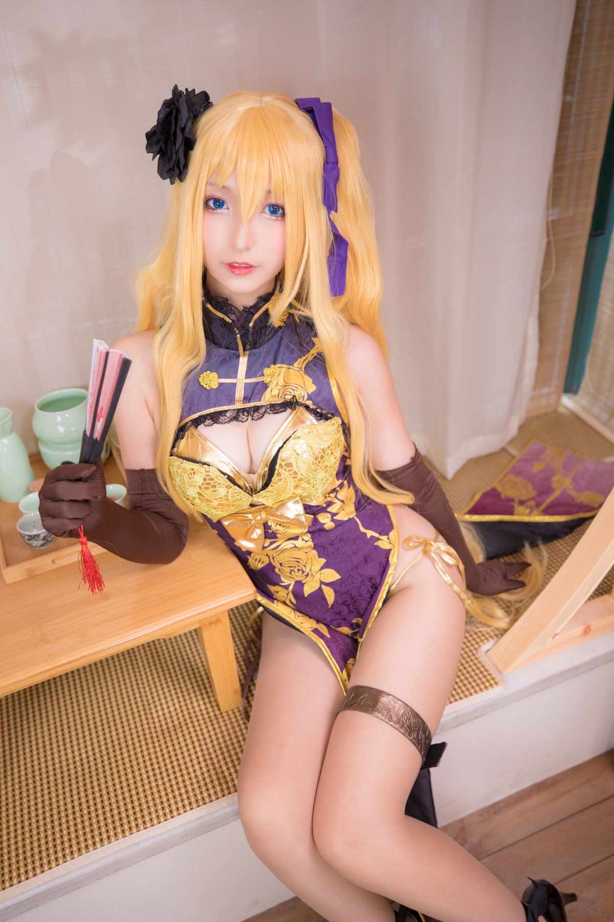图片[24]-【coser】神乐坂真冬-艳娘幻梦谭2 金莲-COS世界