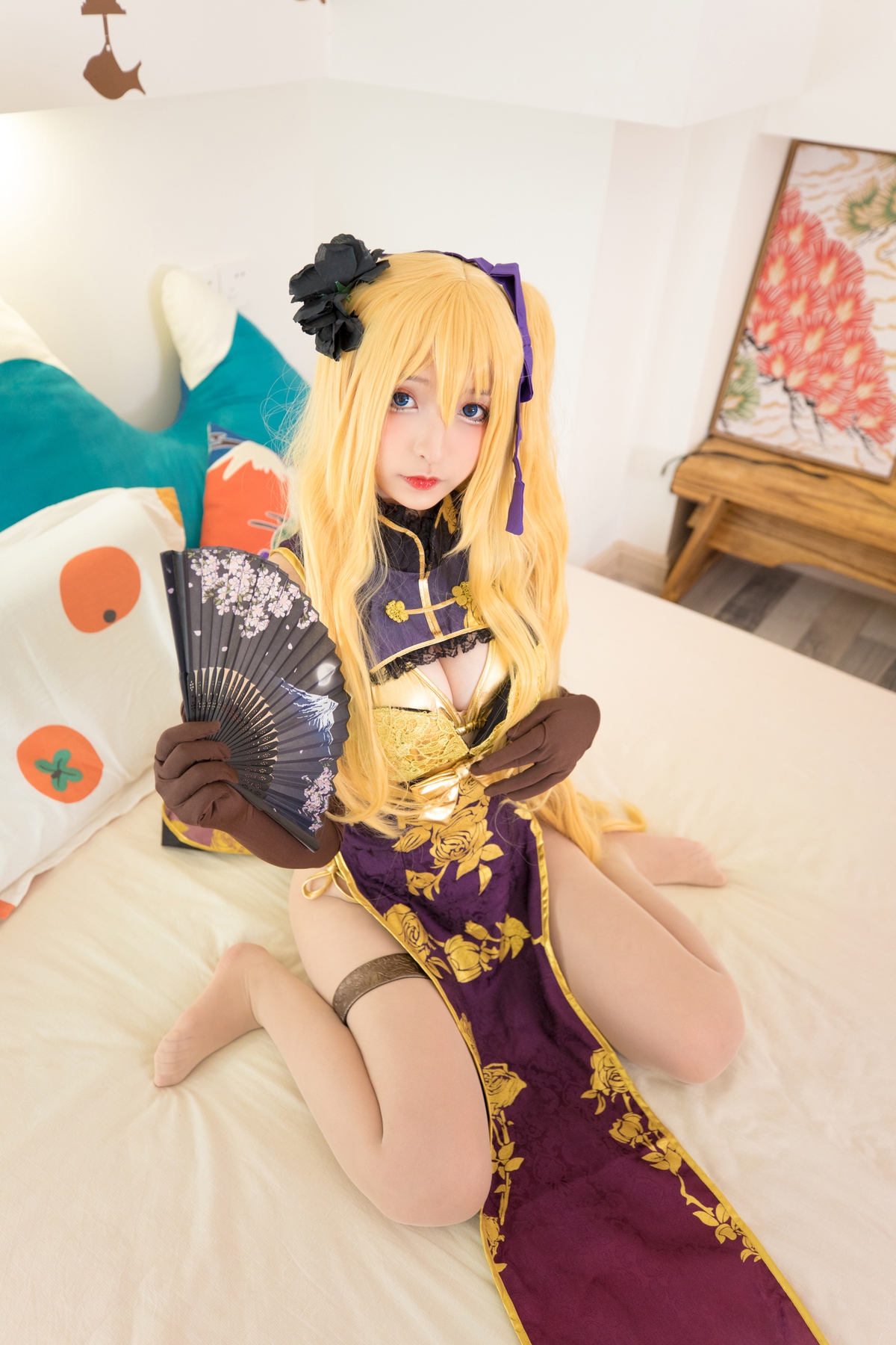 图片[33]-【coser】神乐坂真冬-艳娘幻梦谭2 金莲-COS世界