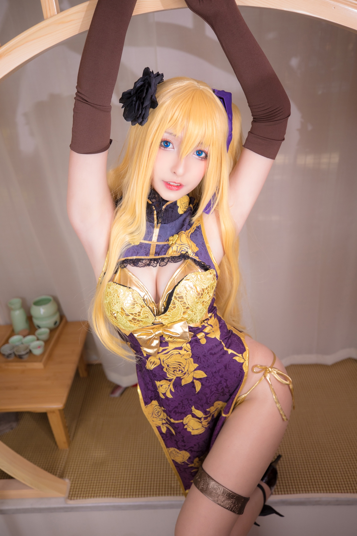 图片[36]-【coser】神乐坂真冬-艳娘幻梦谭2 金莲-COS世界