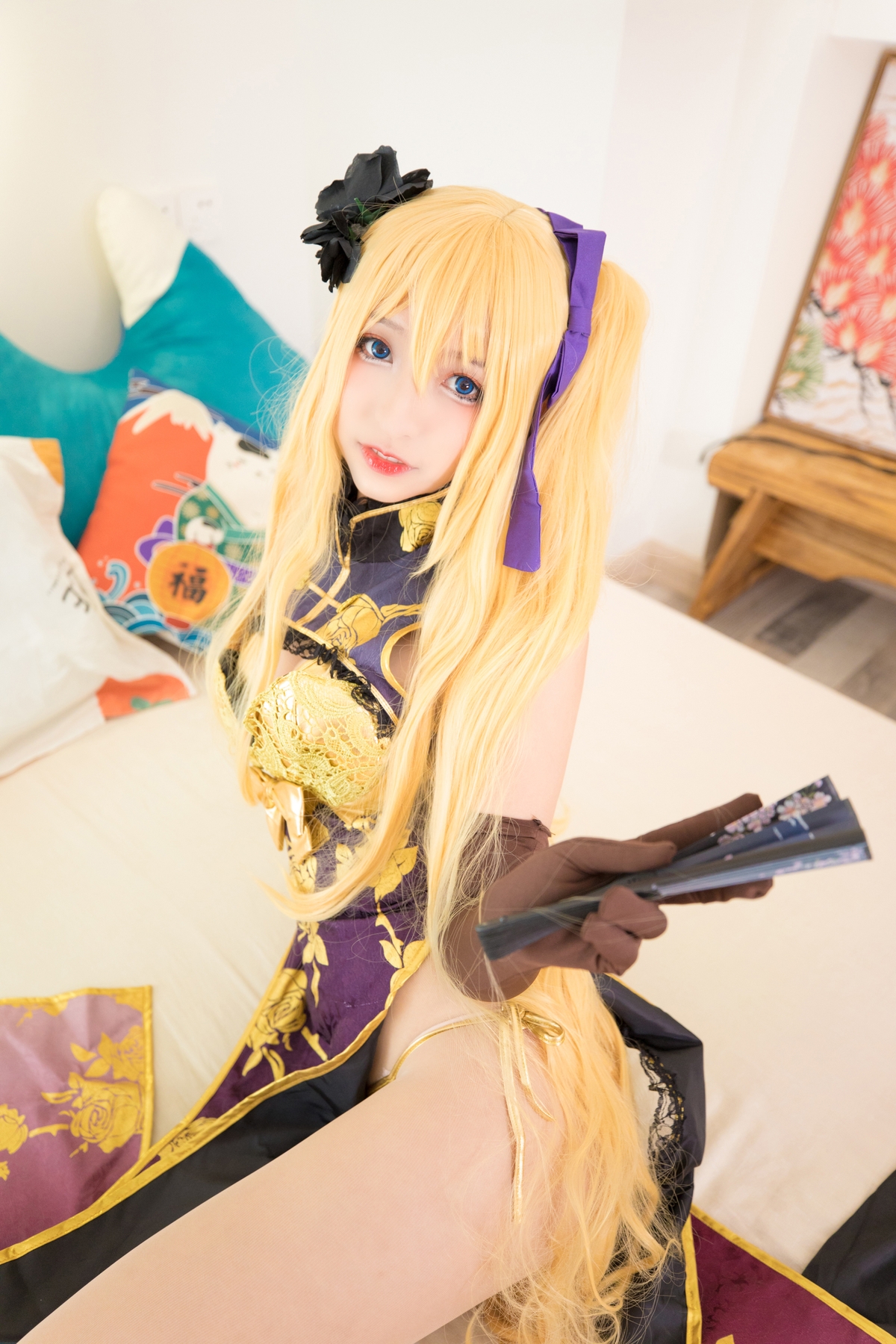 图片[98]-【coser】神乐坂真冬-艳娘幻梦谭2 金莲-COS世界
