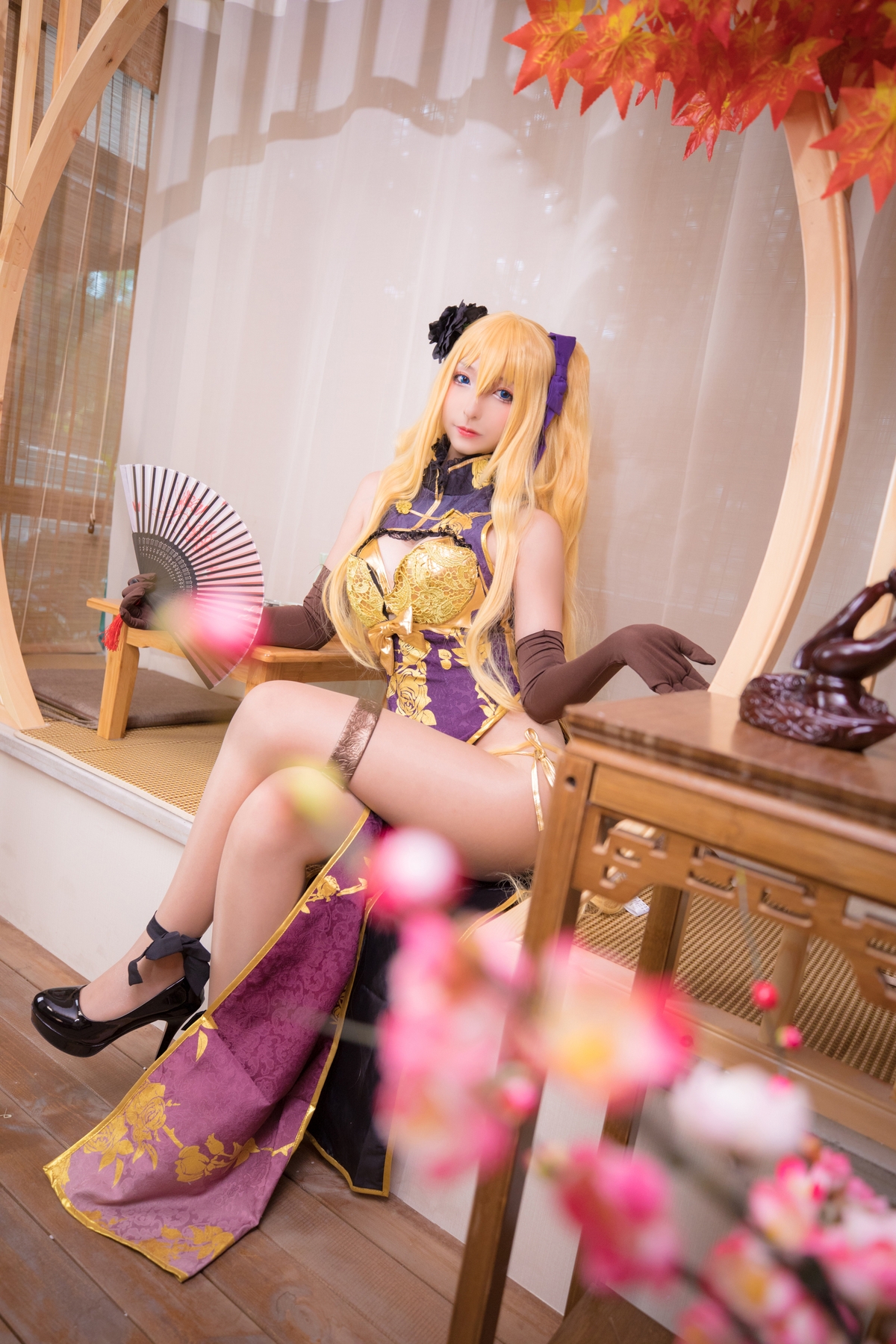 图片[121]-【coser】神乐坂真冬-艳娘幻梦谭2 金莲-COS世界