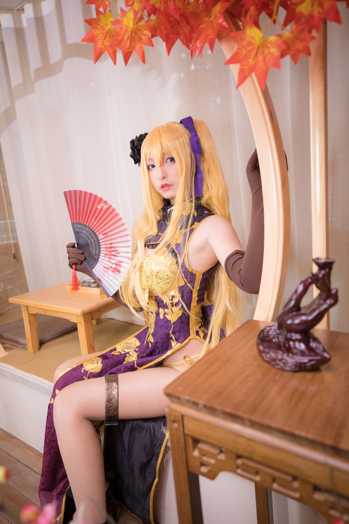 图片[124]-【coser】神乐坂真冬-艳娘幻梦谭2 金莲-COS世界