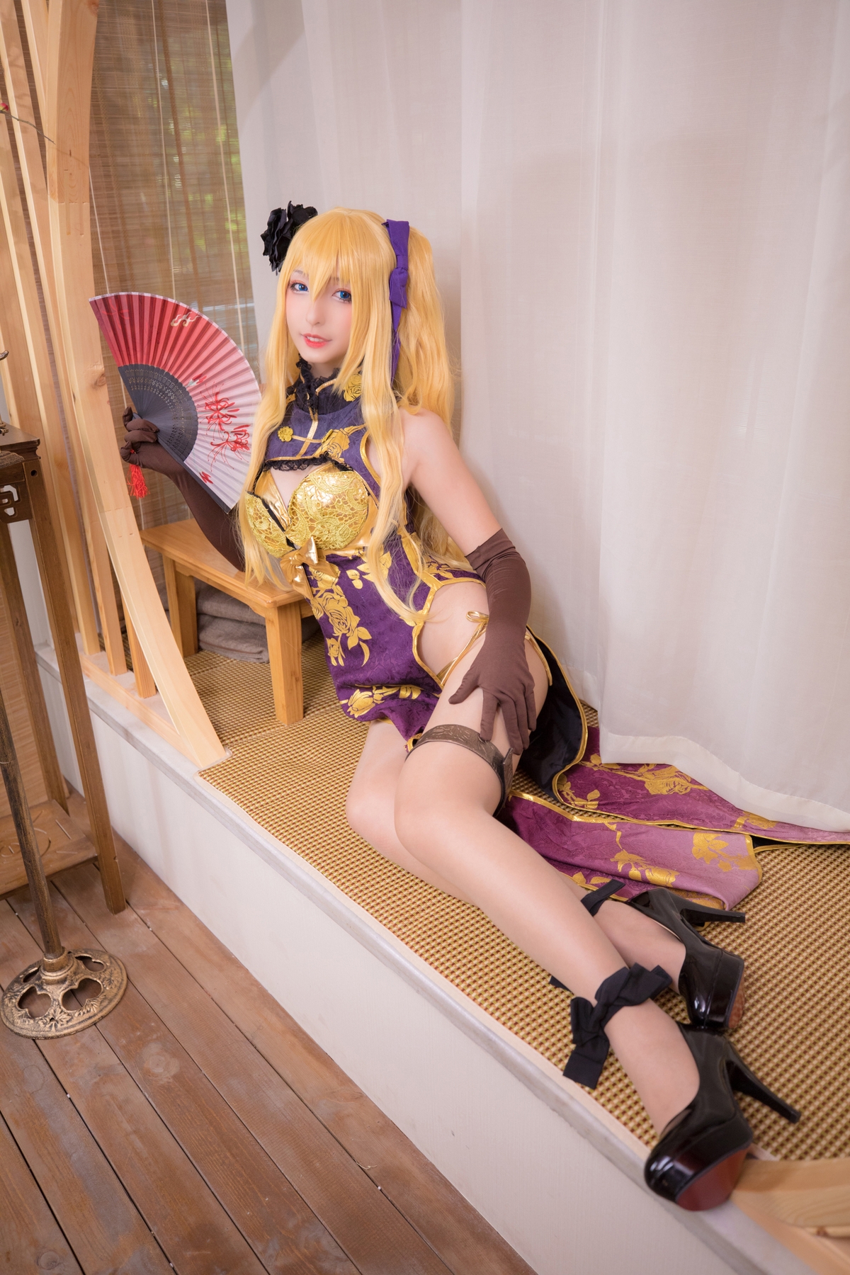 图片[132]-【coser】神乐坂真冬-艳娘幻梦谭2 金莲-COS世界