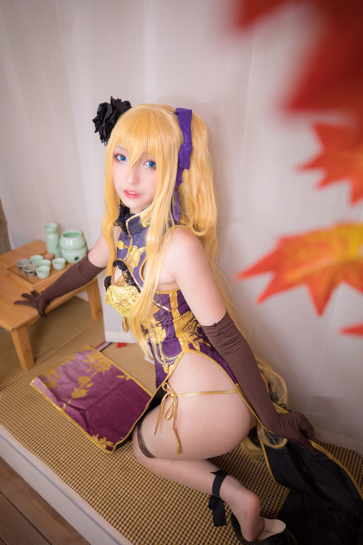 图片[137]-【coser】神乐坂真冬-艳娘幻梦谭2 金莲-COS世界