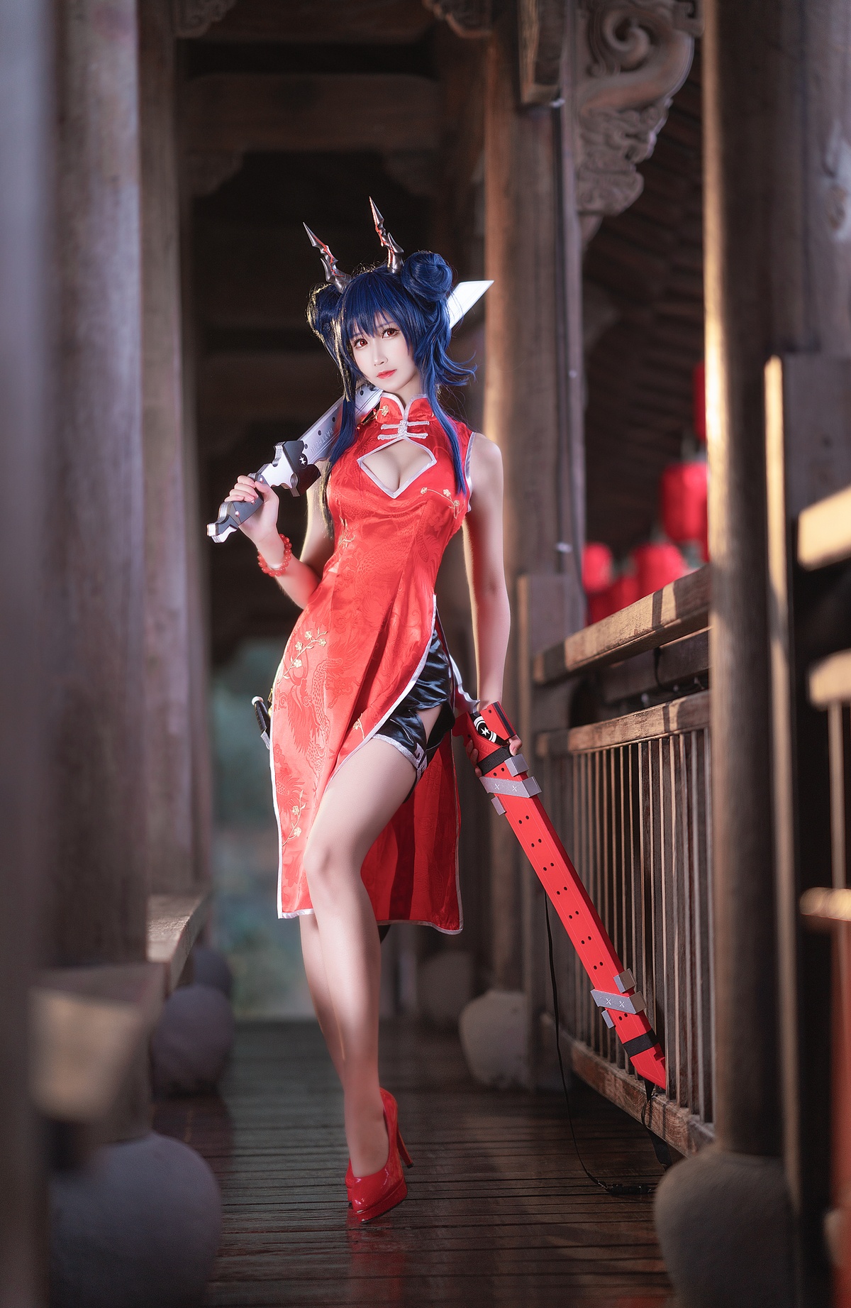 图片[5]-【coser】三度_69-明日方舟陈旗袍-COS世界
