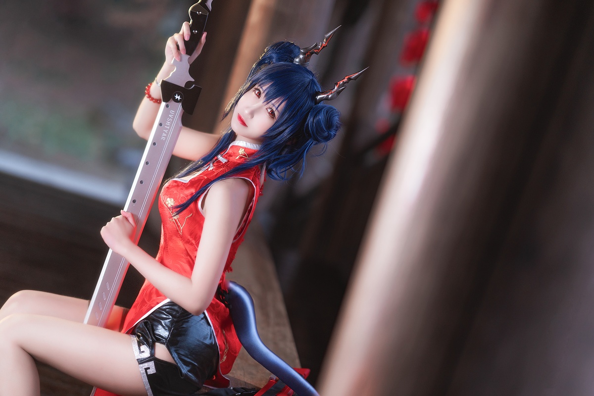 图片[2]-【coser】三度_69-明日方舟陈旗袍-COS世界