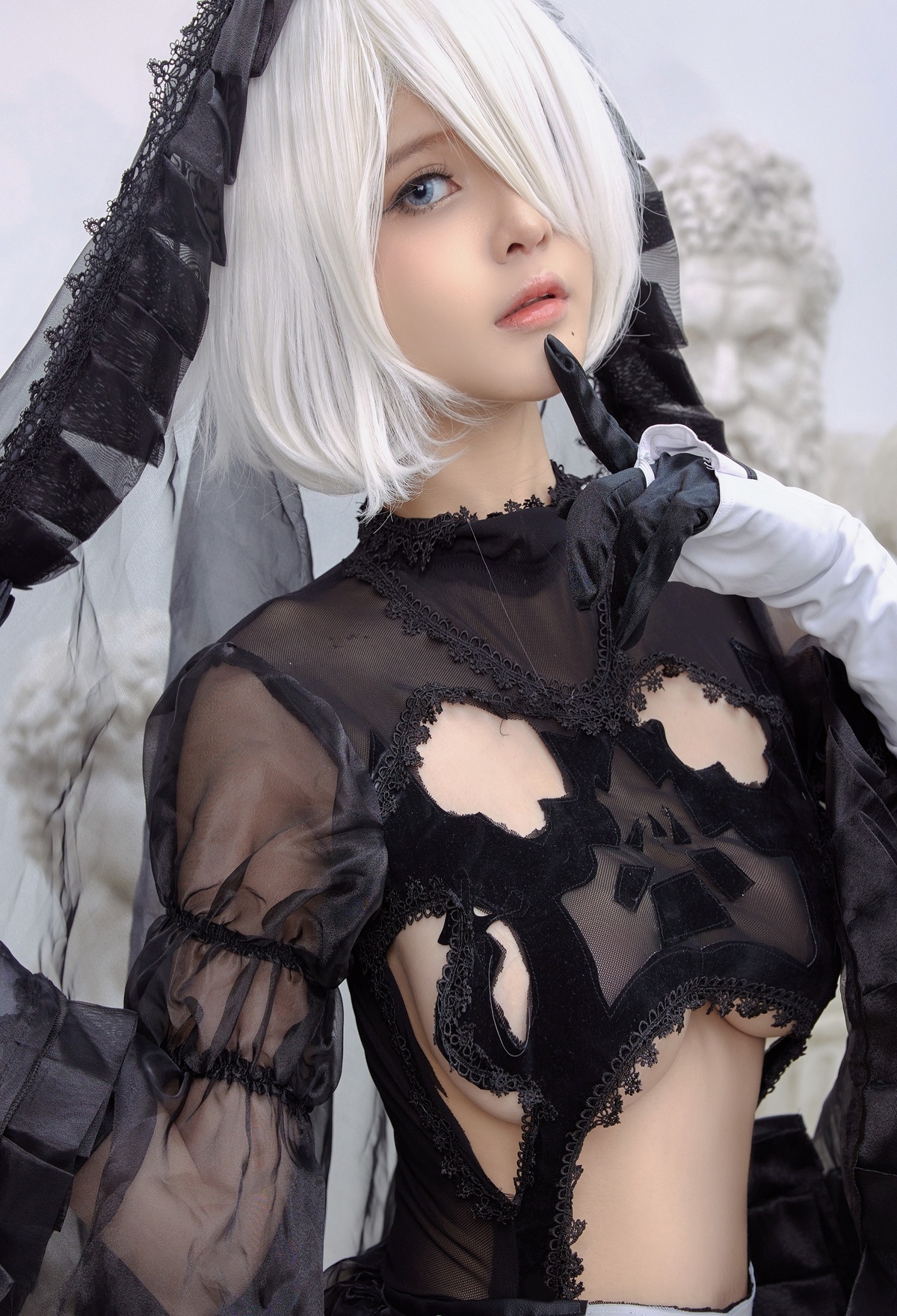 图片[4]-【cosplay】Azami-2B 黒い衣装-COS世界