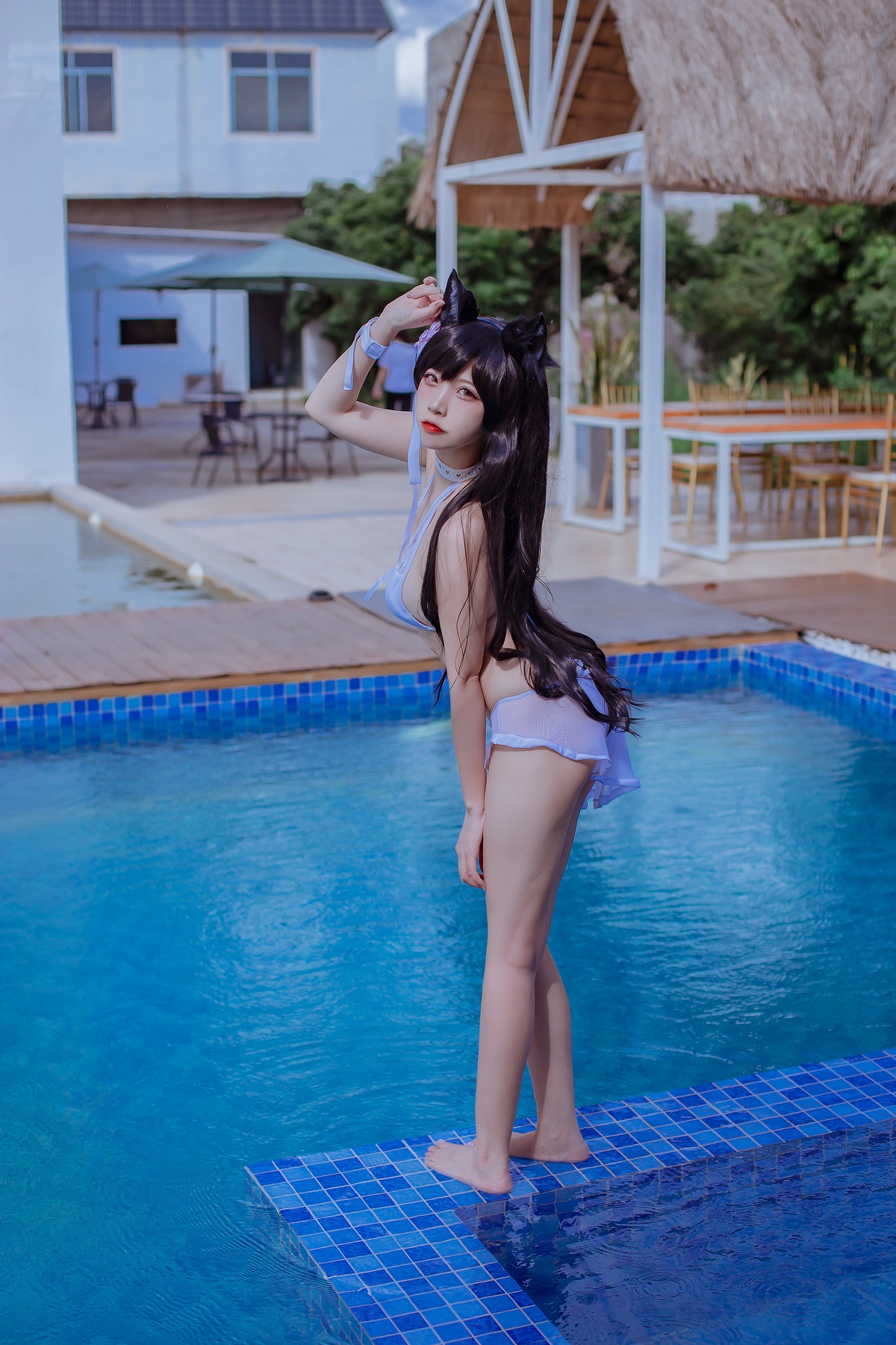 【coser】二佐Nisa-爱宕泳装-COS世界