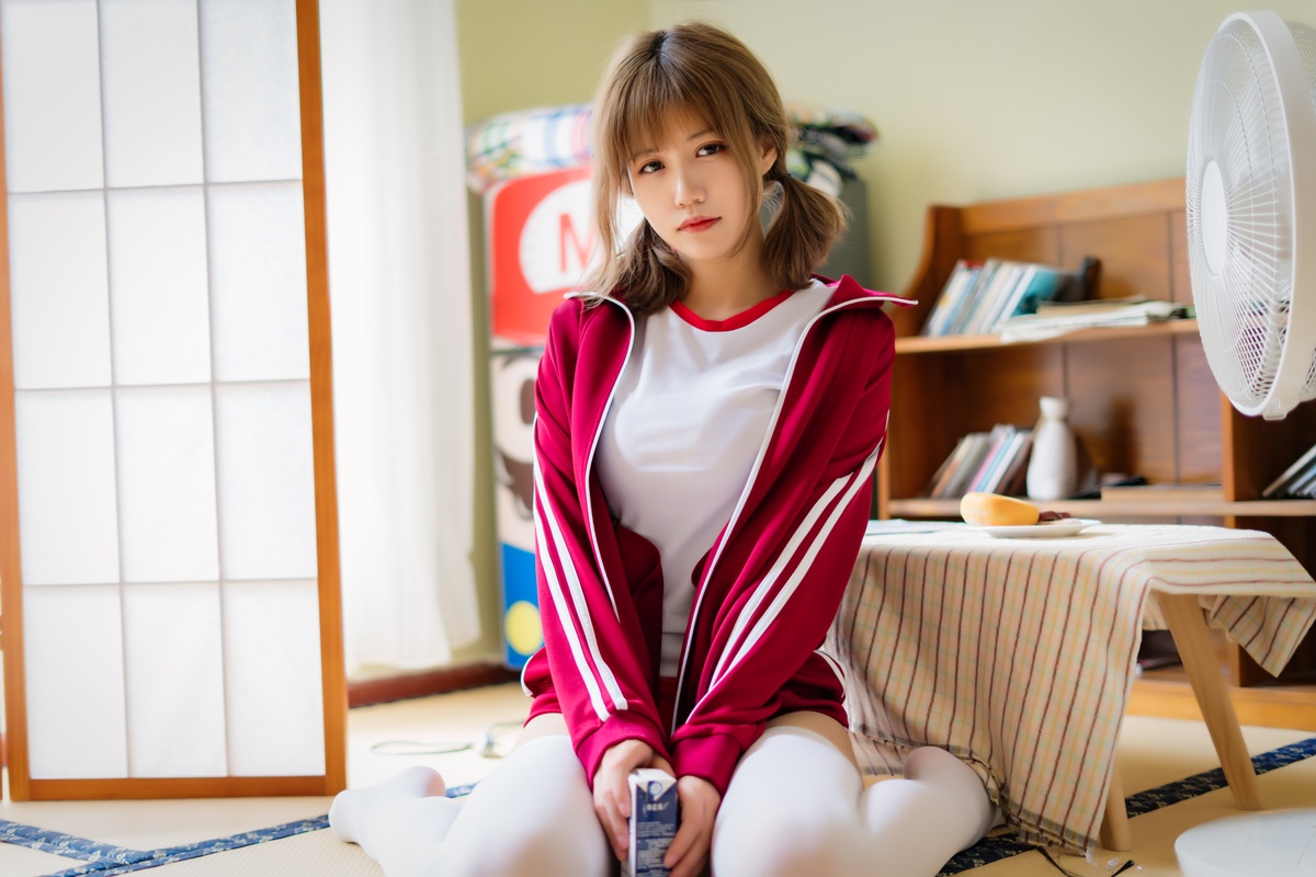 图片[4]-【coser】小仓千代w-红色体操服-COS世界