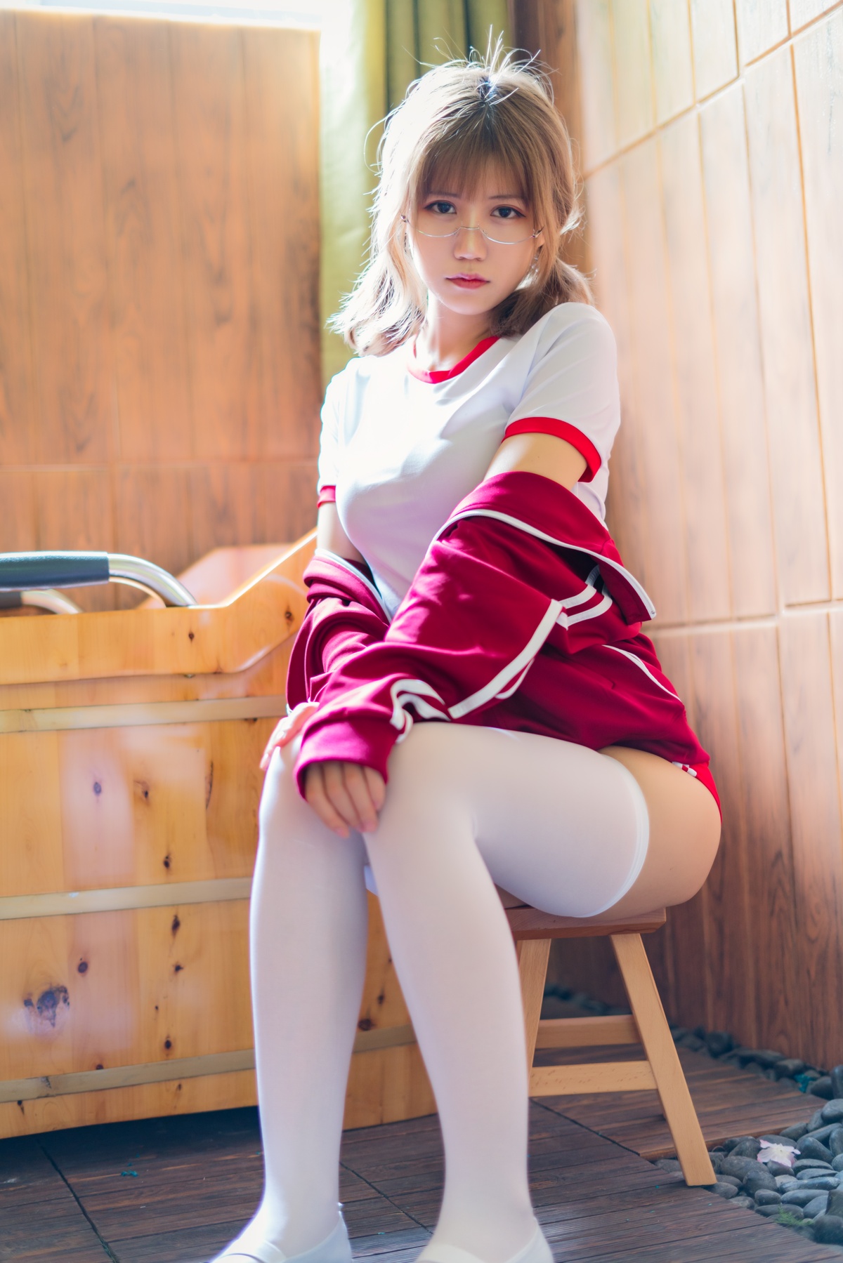 图片[2]-【coser】小仓千代w-红色体操服-COS世界