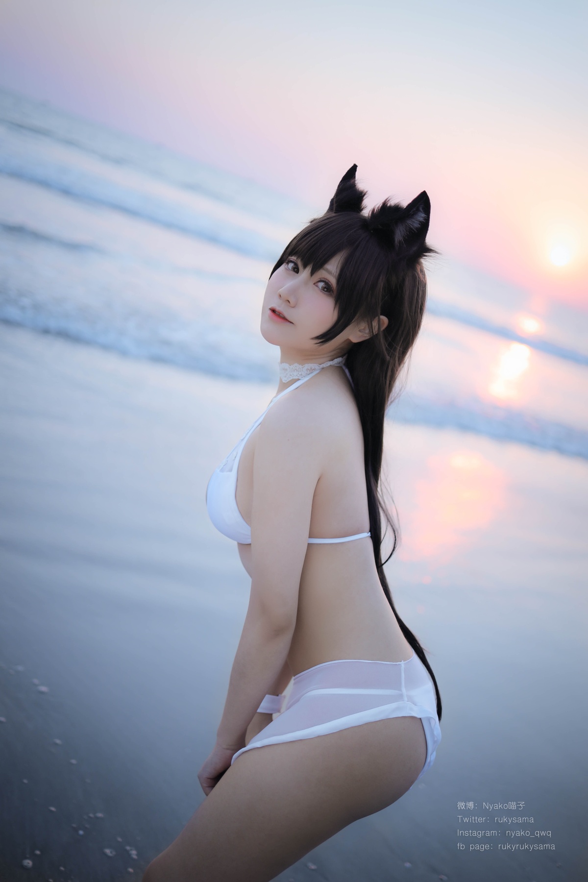 图片[2]-【coser】Nyako喵子-爱宕泳装-COS世界