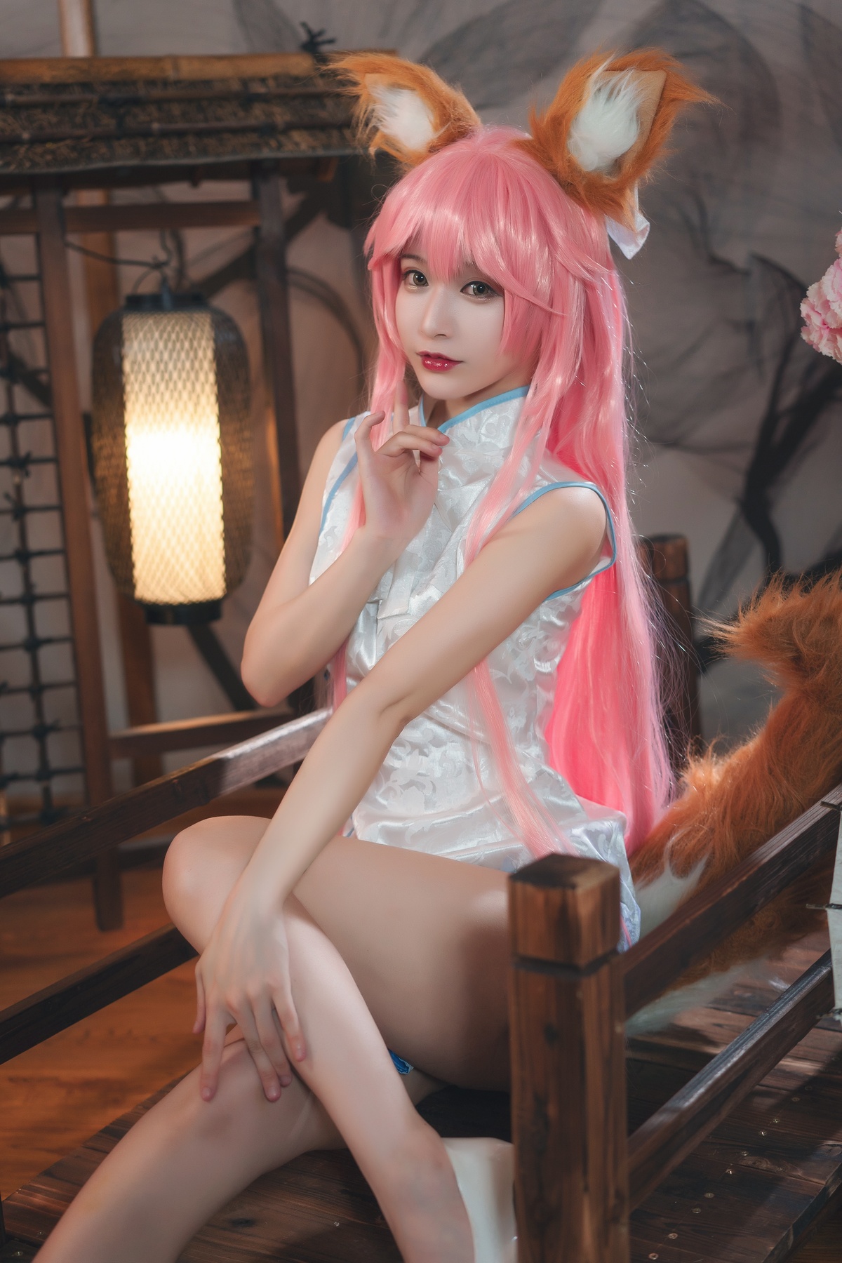 图片[5]-【coser】铁板烧鬼舞w-玉藻前旗袍-COS世界