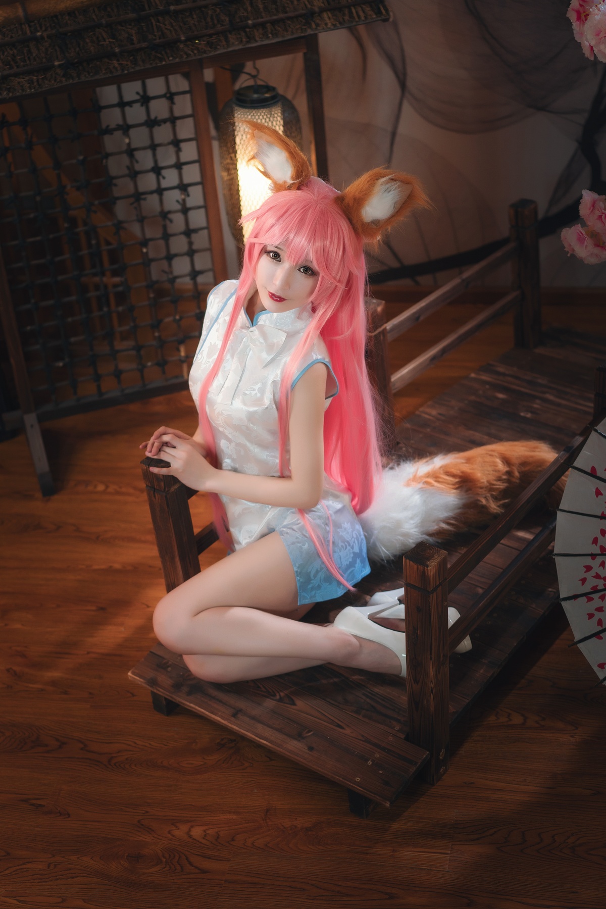 图片[2]-【coser】铁板烧鬼舞w-玉藻前旗袍-COS世界