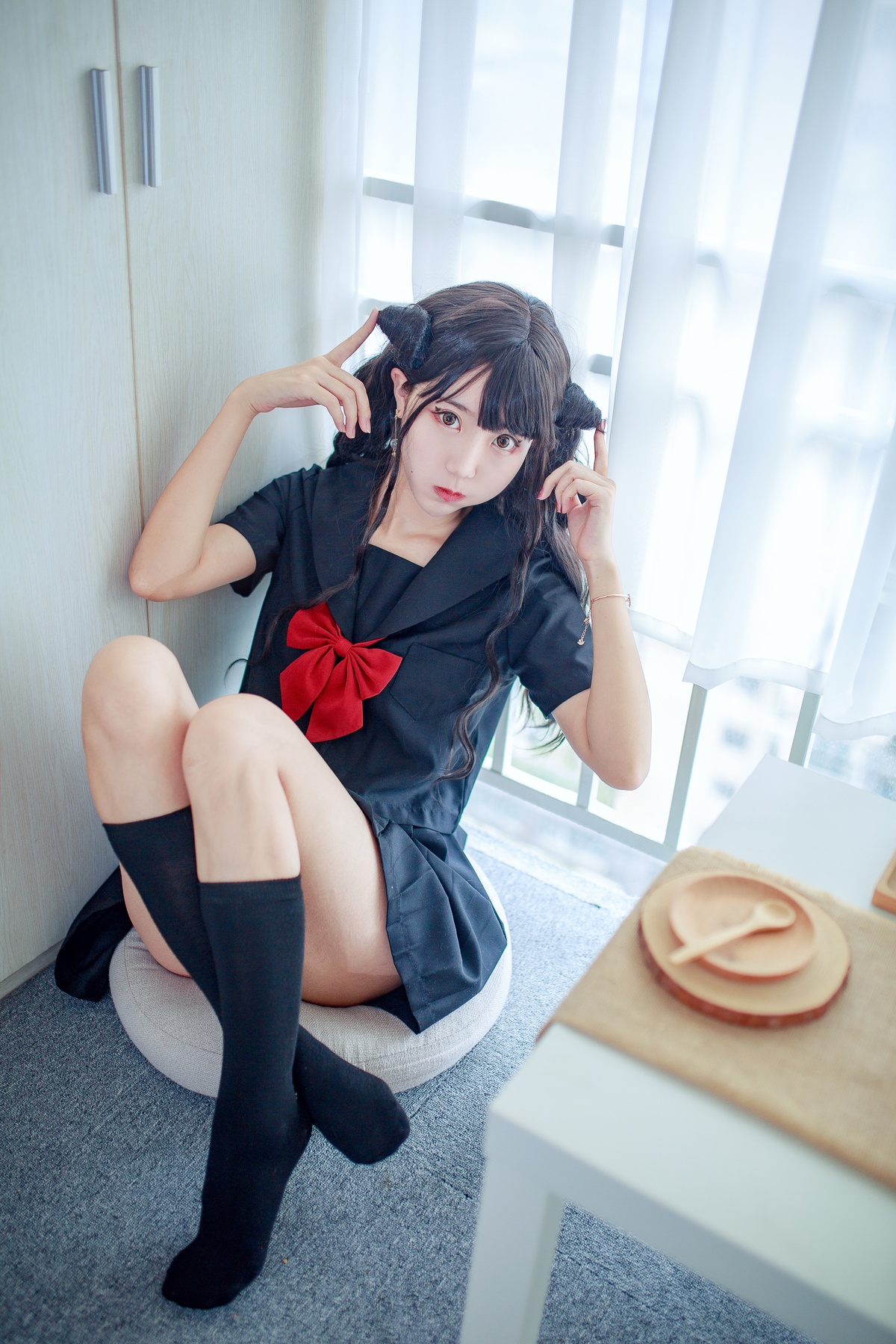 图片[4]-【coser】黑川 043 小恶魔JK-COS世界