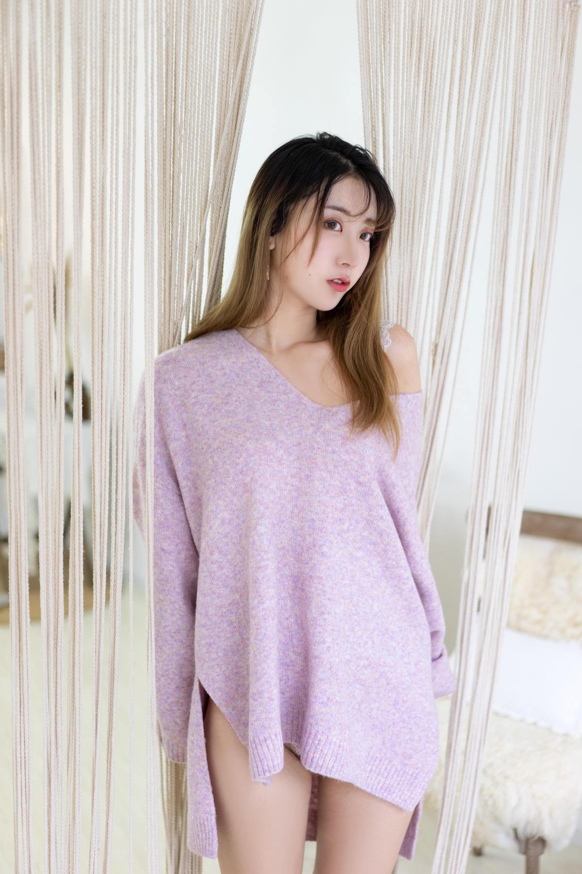 图片[5]-【coser】黑川 050 紫色毛衣-COS世界