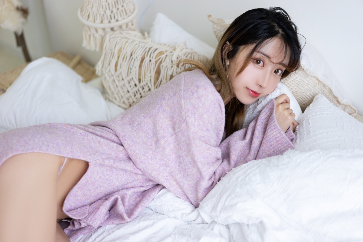 图片[3]-【coser】黑川 050 紫色毛衣-COS世界