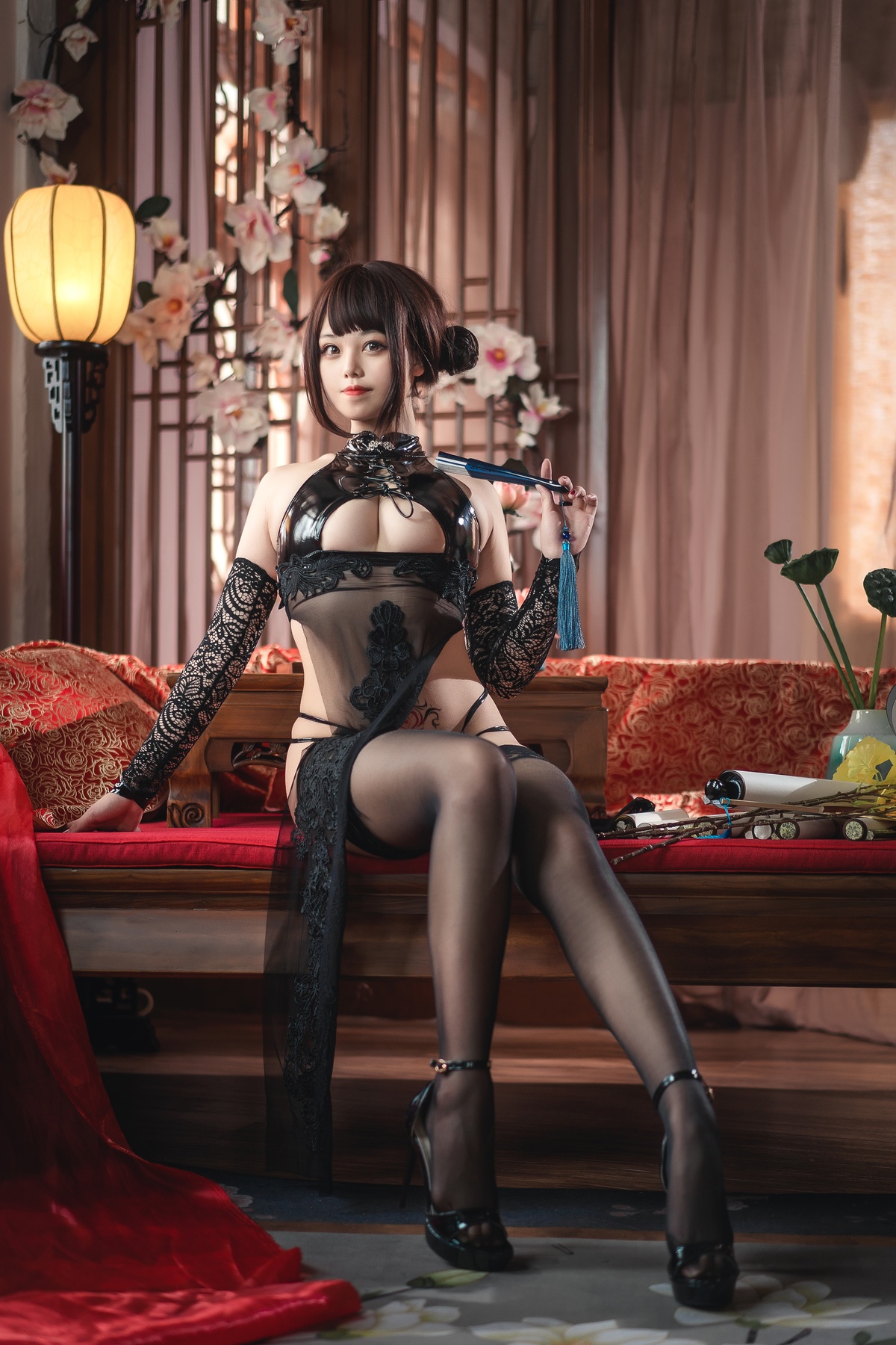 图片[2]-微博Coser@蜜汁猫裘 -绝代风华旗袍-COS世界