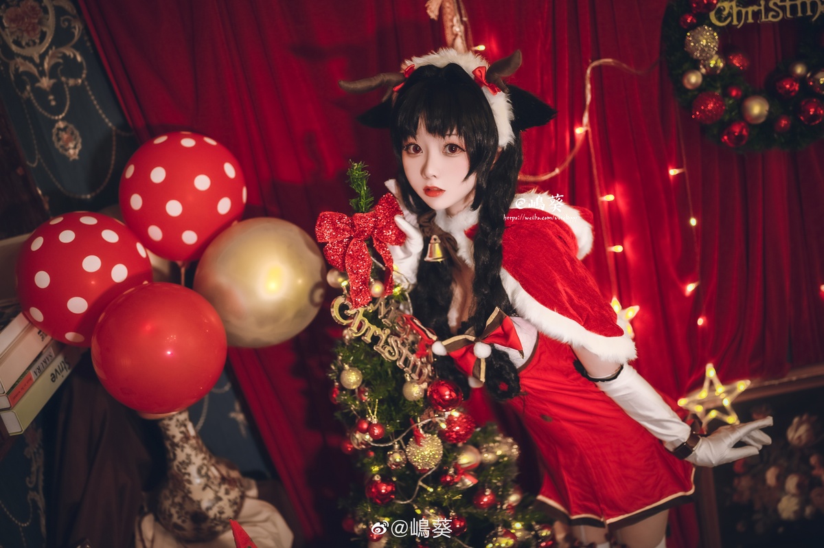 图片[2]-【coser】嶋葵 – Vol.013 碧蓝航线 大潮 驯鹿与圣诞礼物-COS世界