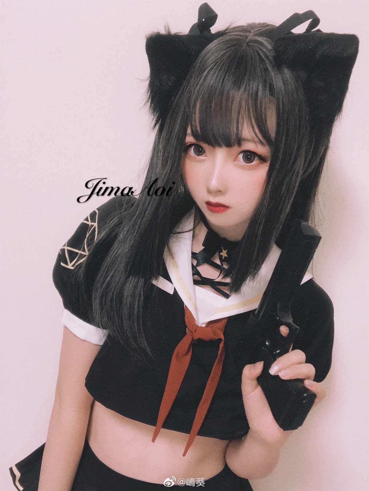 图片[2]-【coser】嶋葵 – Vol.015 持枪黑喵-COS世界
