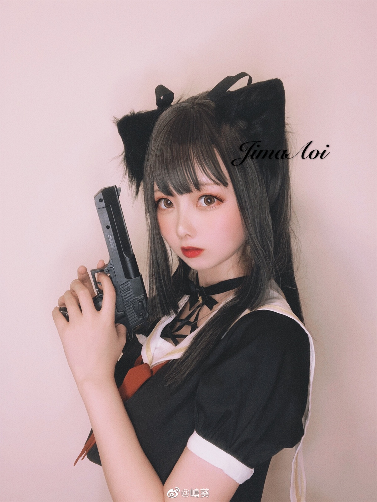 图片[4]-【coser】嶋葵 – Vol.015 持枪黑喵-COS世界
