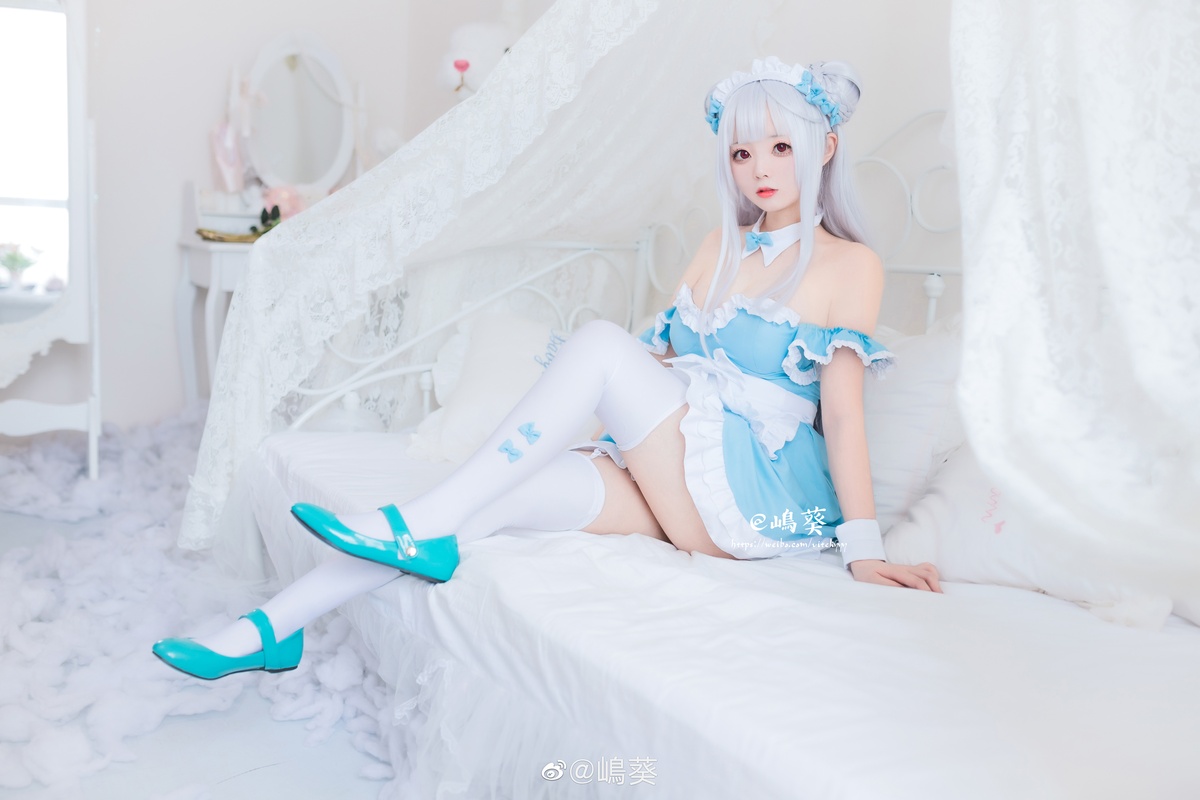 图片[3]-【coser】嶋葵 – Vol.025 小天鹅女仆-COS世界