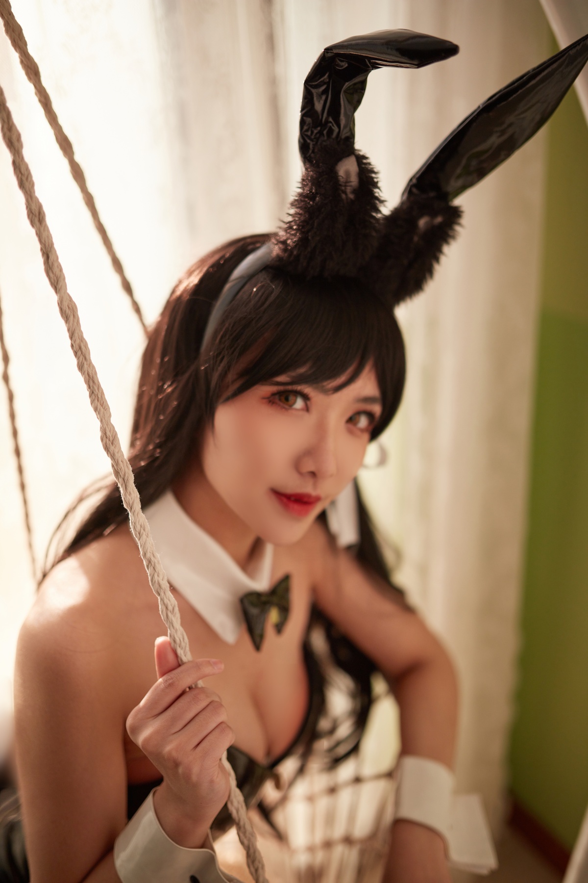 【coser】源纱希喵喵喵-爱宕兔女郎-COS世界