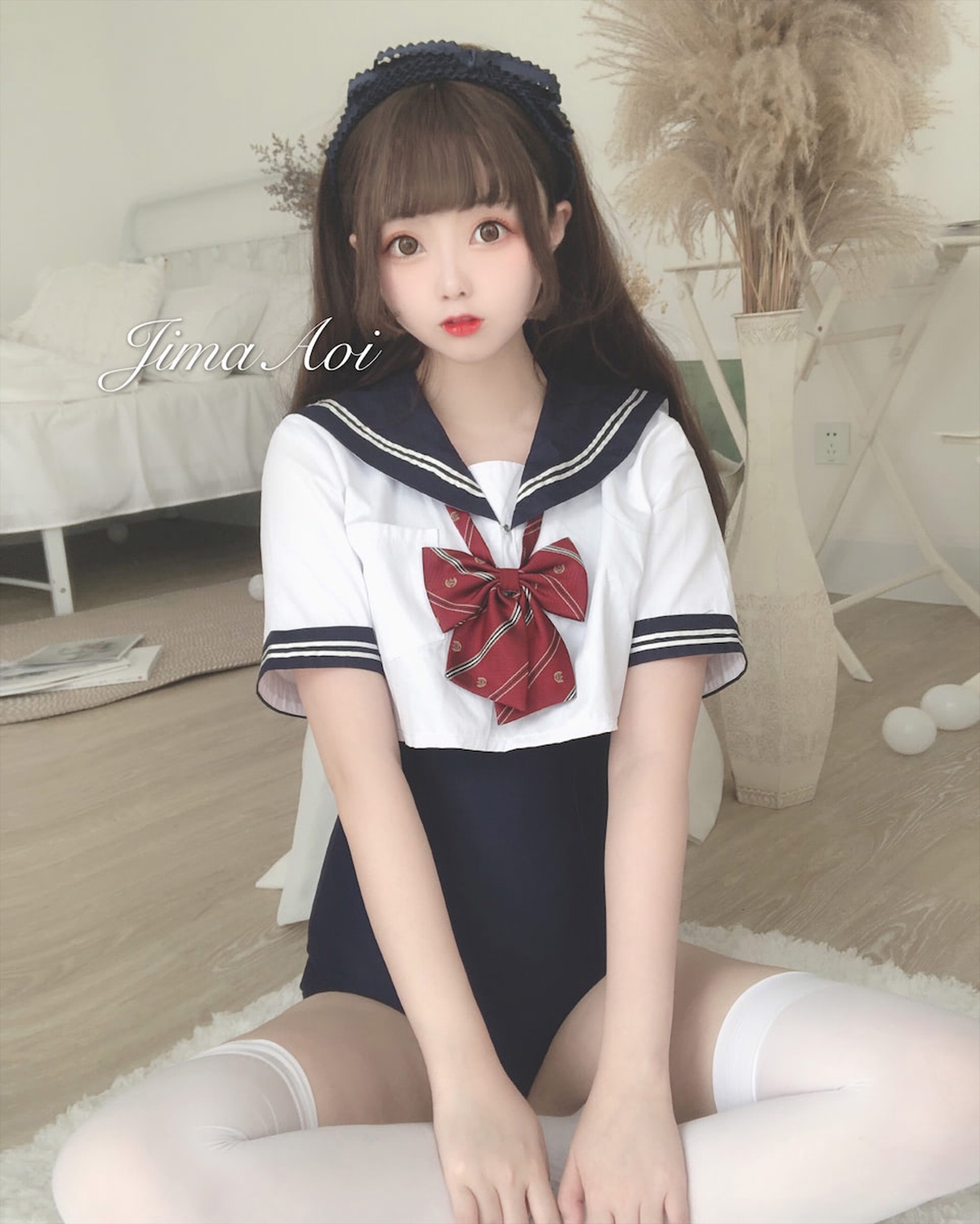 图片[2]-【coser】嶋葵 – Vol.01 JK制服-COS世界
