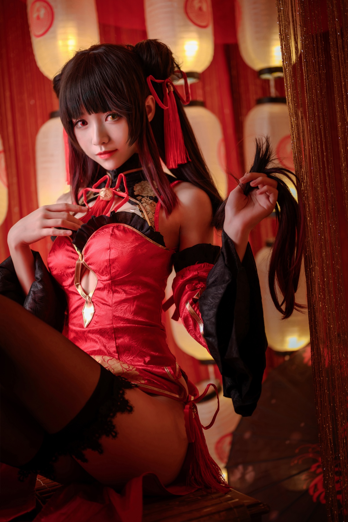 【coser】大大卷卷小卷 – NO.07 红色双马尾-COS世界