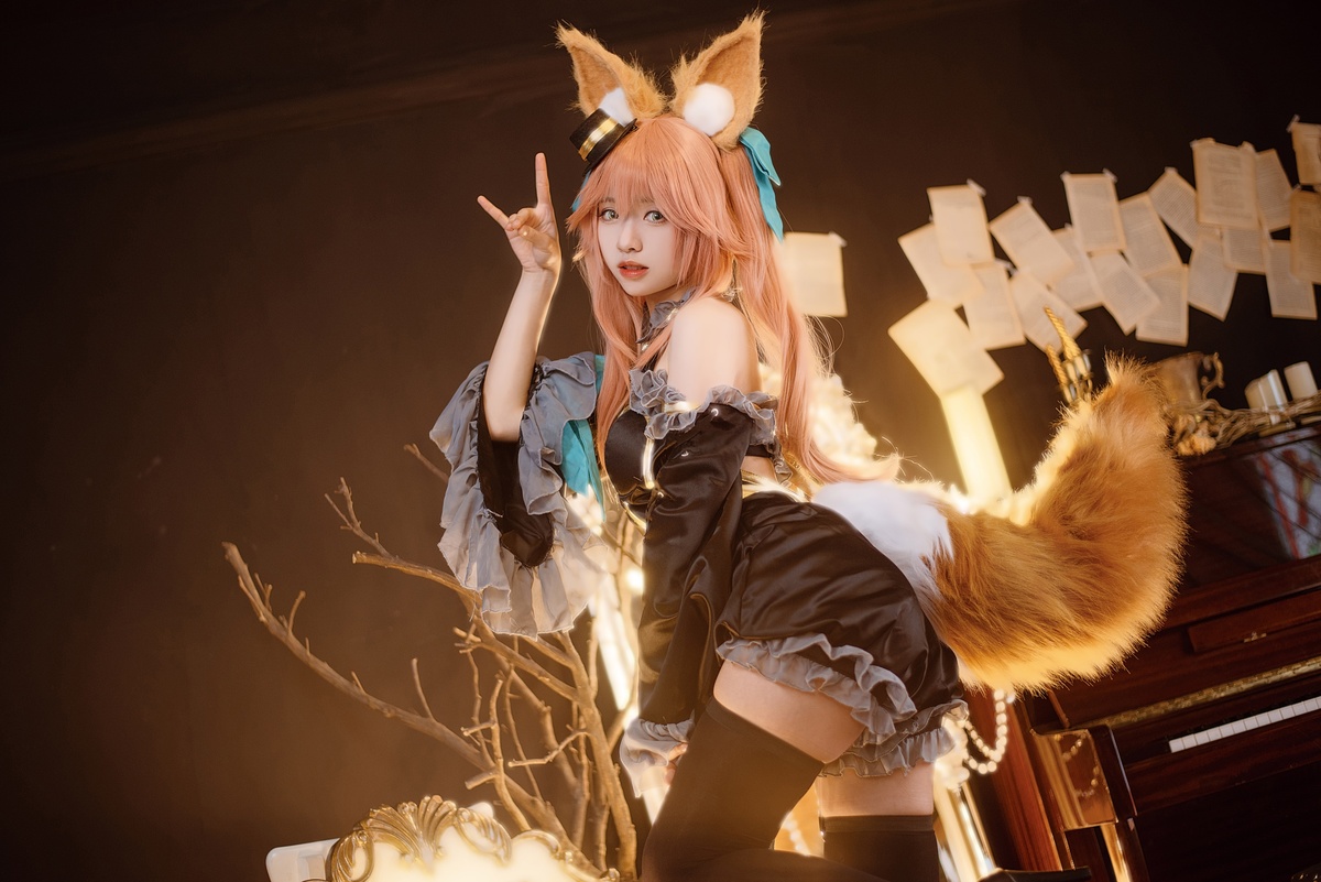 图片[3]-【coser】大大卷卷小卷 – NO.18 玉藻前 漆黑の魔术服-COS世界