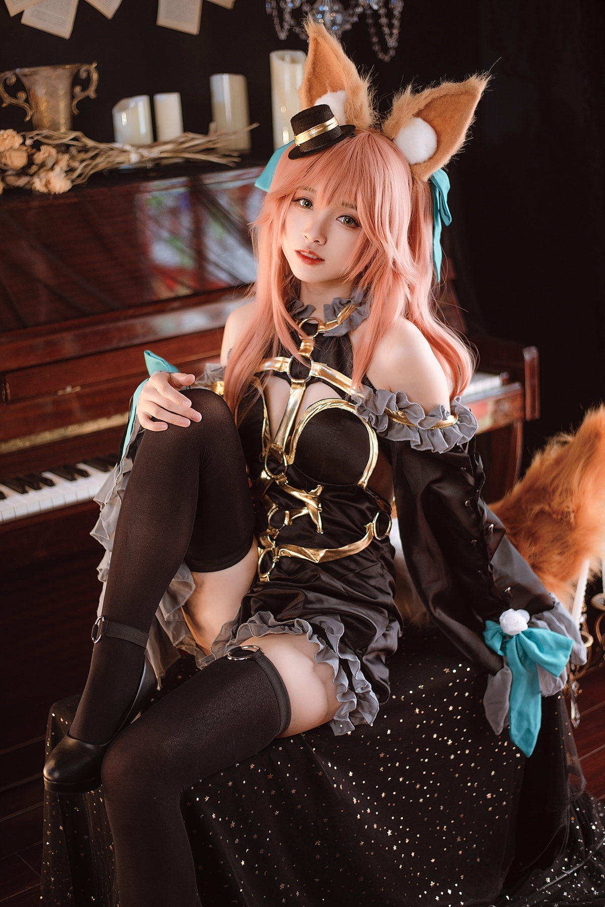 图片[2]-【coser】大大卷卷小卷 – NO.18 玉藻前 漆黑の魔术服-COS世界