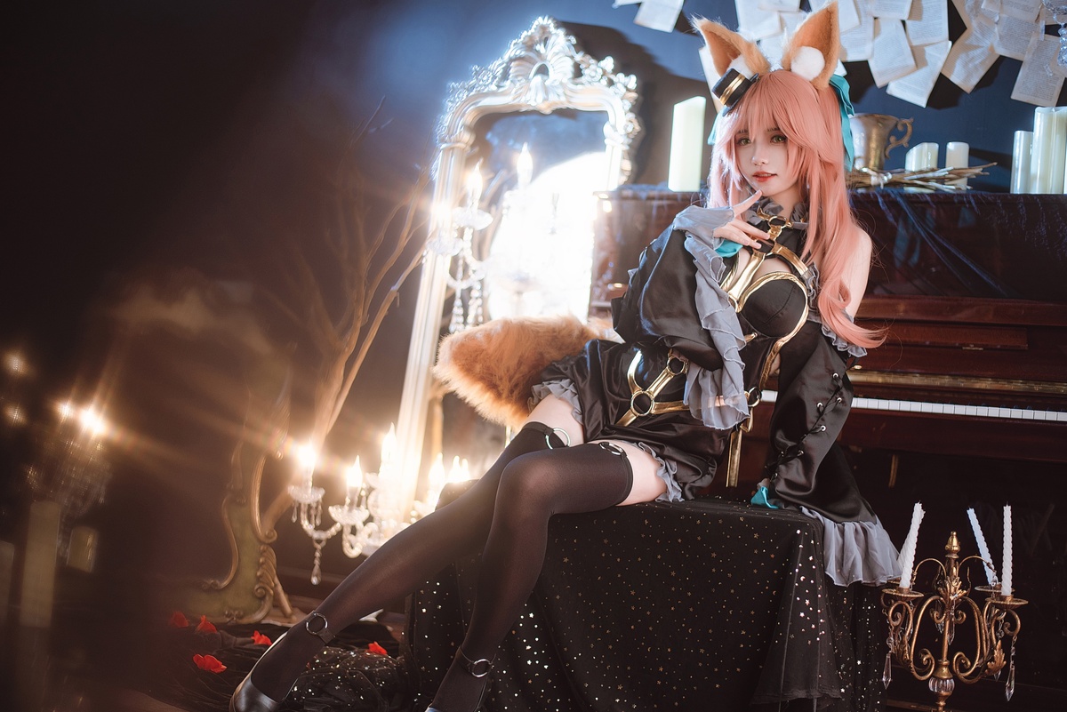 图片[4]-【coser】大大卷卷小卷 – NO.18 玉藻前 漆黑の魔术服-COS世界