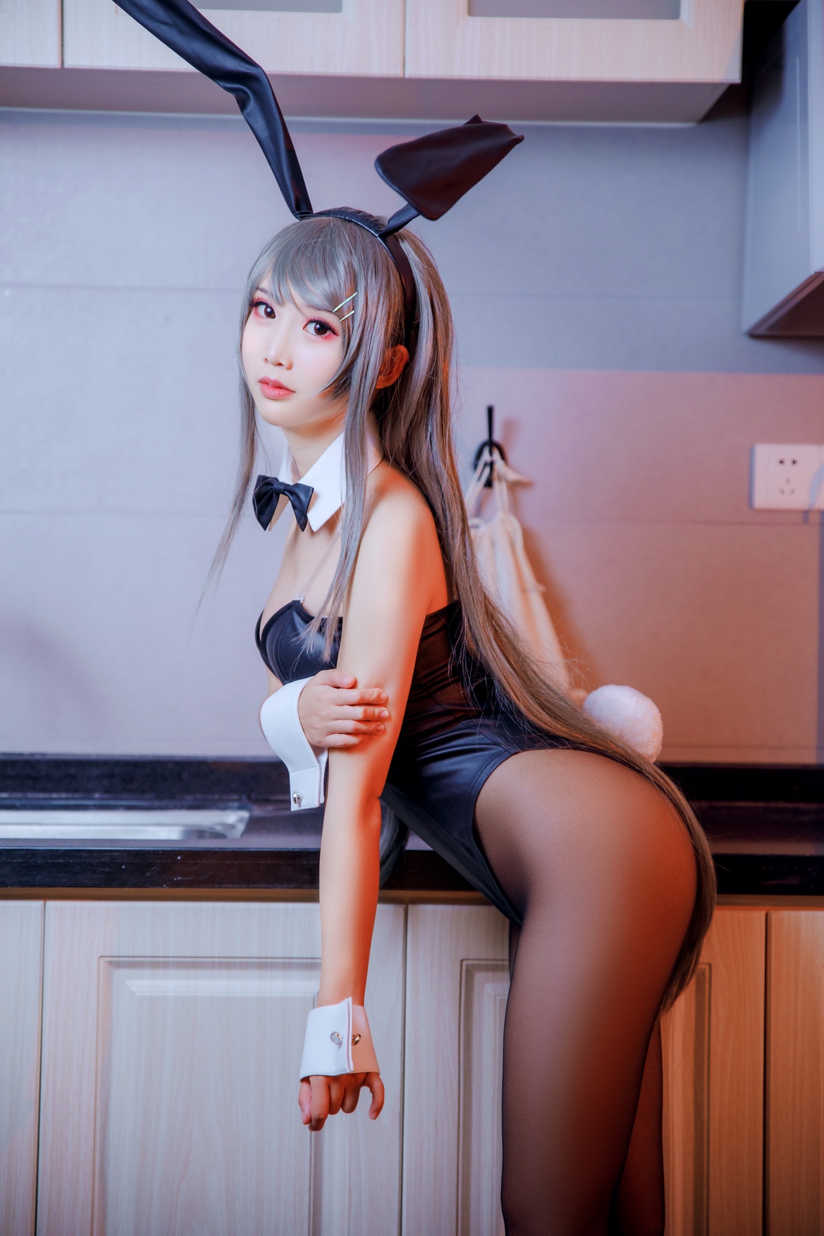 微博Coser@面饼仙儿 NO.075 樱岛麻衣兔女郎-COS世界