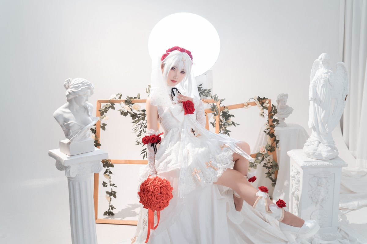 图片[2]-微博Coser@面饼仙儿 NO.091 德丽莎婚纱-COS世界