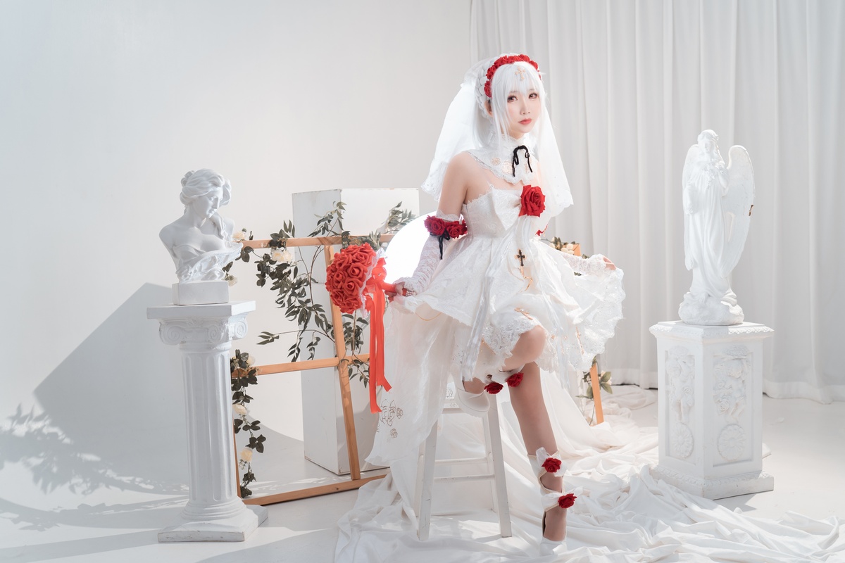 图片[4]-微博Coser@面饼仙儿 NO.091 德丽莎婚纱-COS世界