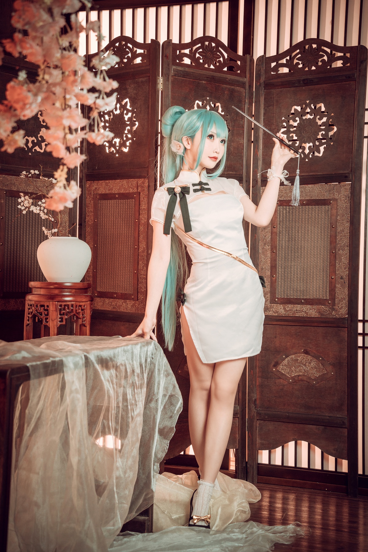 图片[2]-微博Coser@面饼仙儿 NO.097 初音旗袍-COS世界