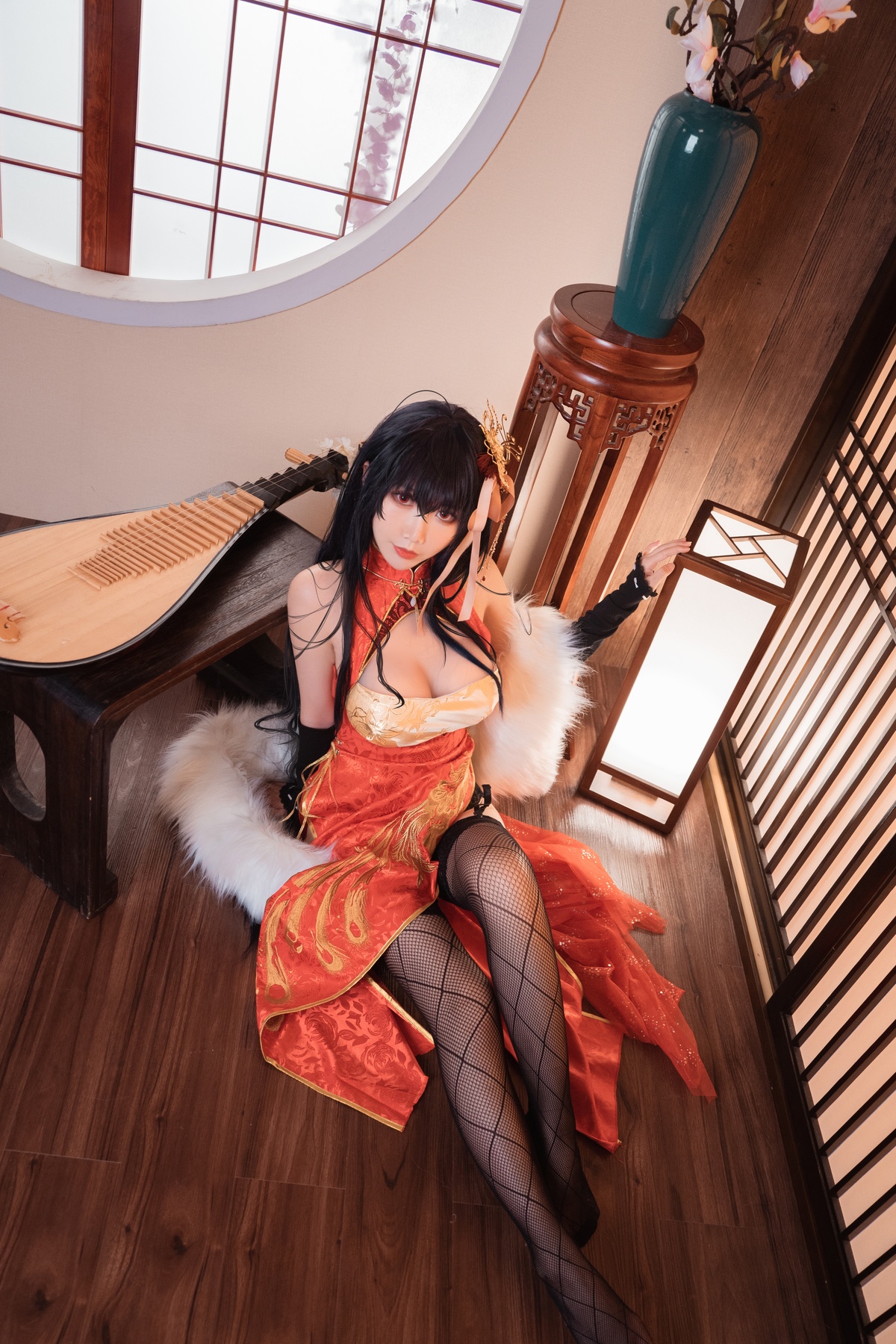 图片[4]-微博Coser@面饼仙儿 NO.100 大凤旗袍-COS世界
