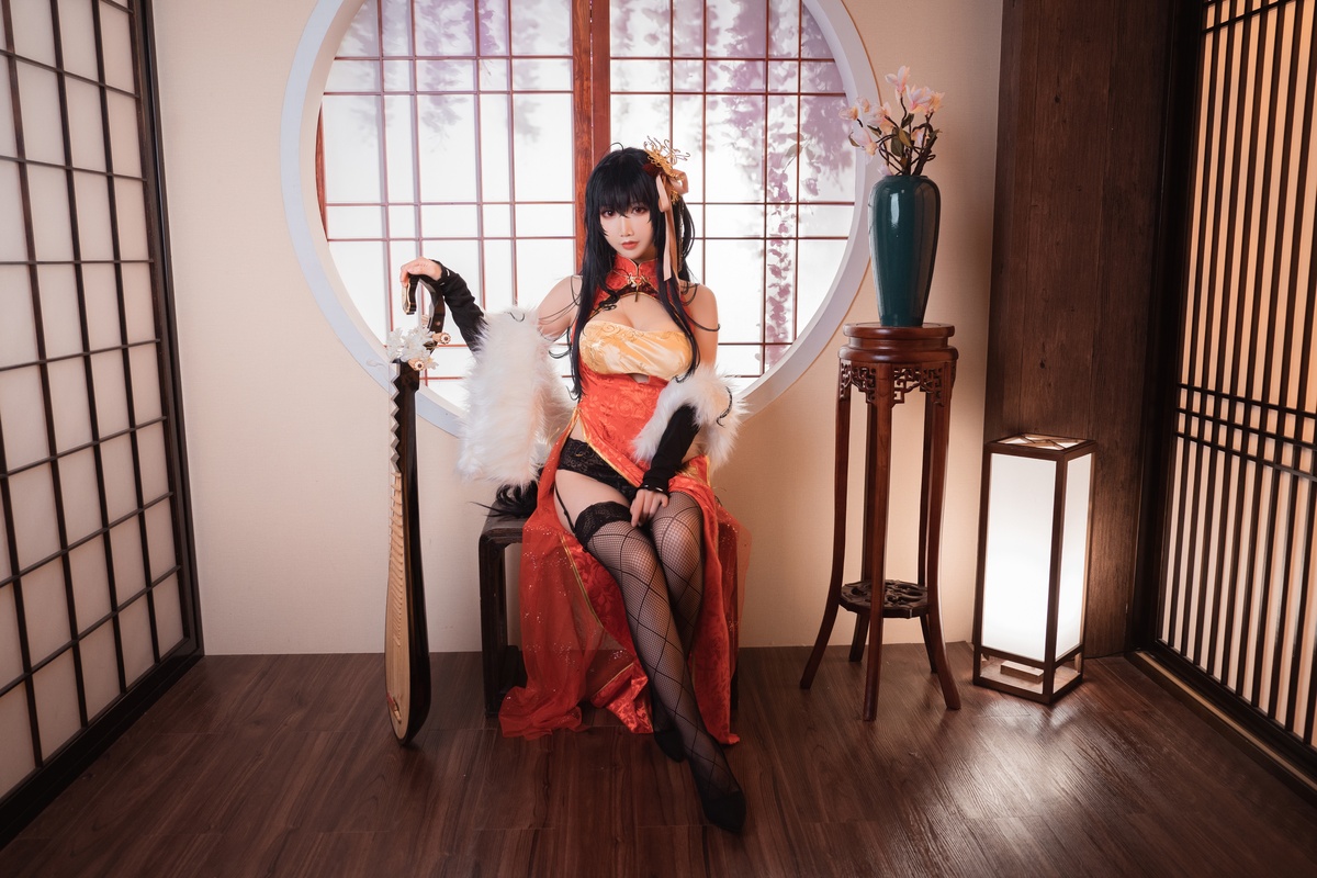 图片[5]-微博Coser@面饼仙儿 NO.100 大凤旗袍-COS世界