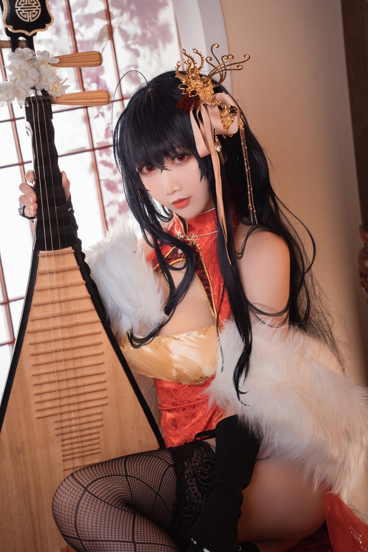 图片[2]-微博Coser@面饼仙儿 NO.100 大凤旗袍-COS世界