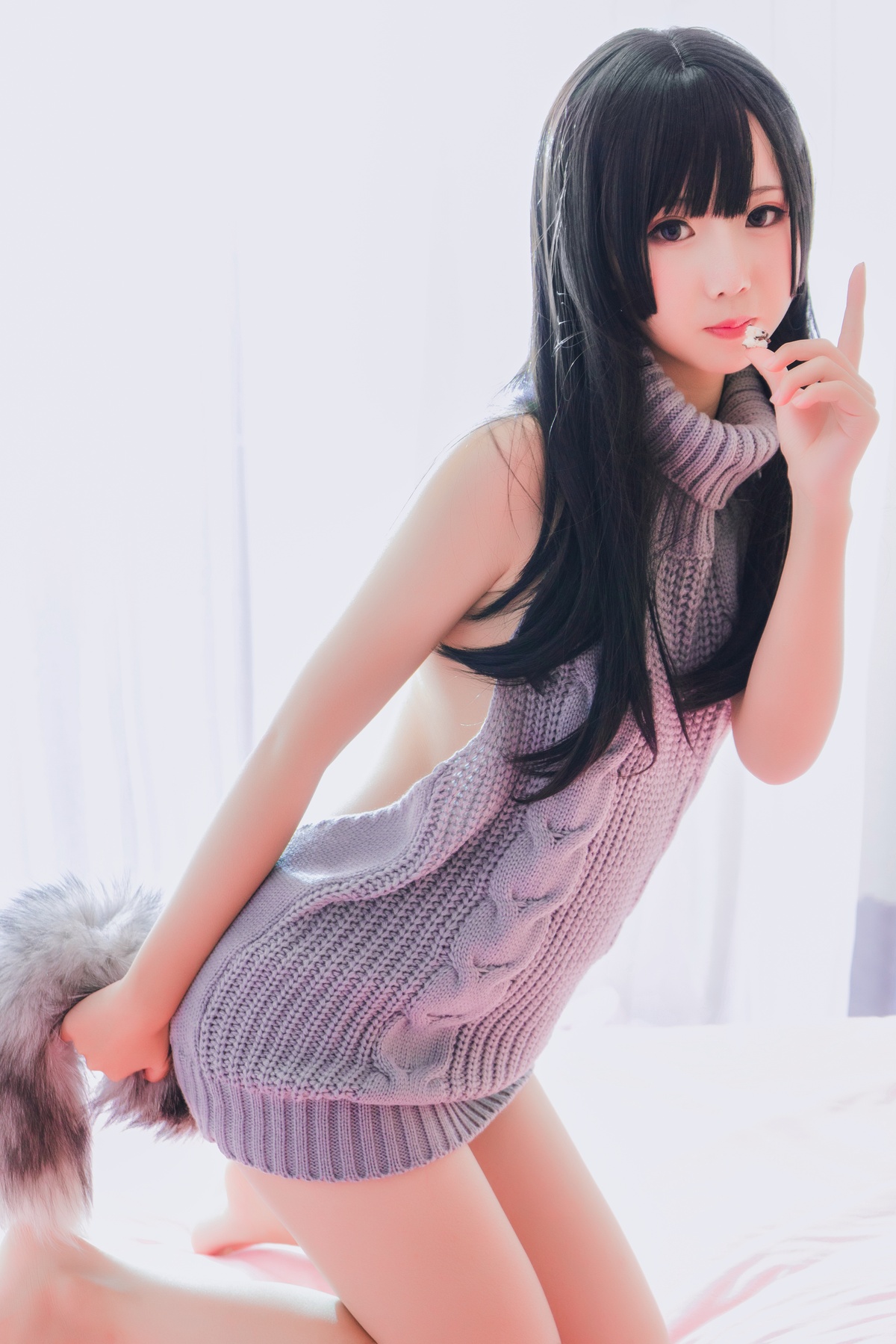 图片[3]-微博Coser@面饼仙儿 NO.006 露背毛衣-COS世界