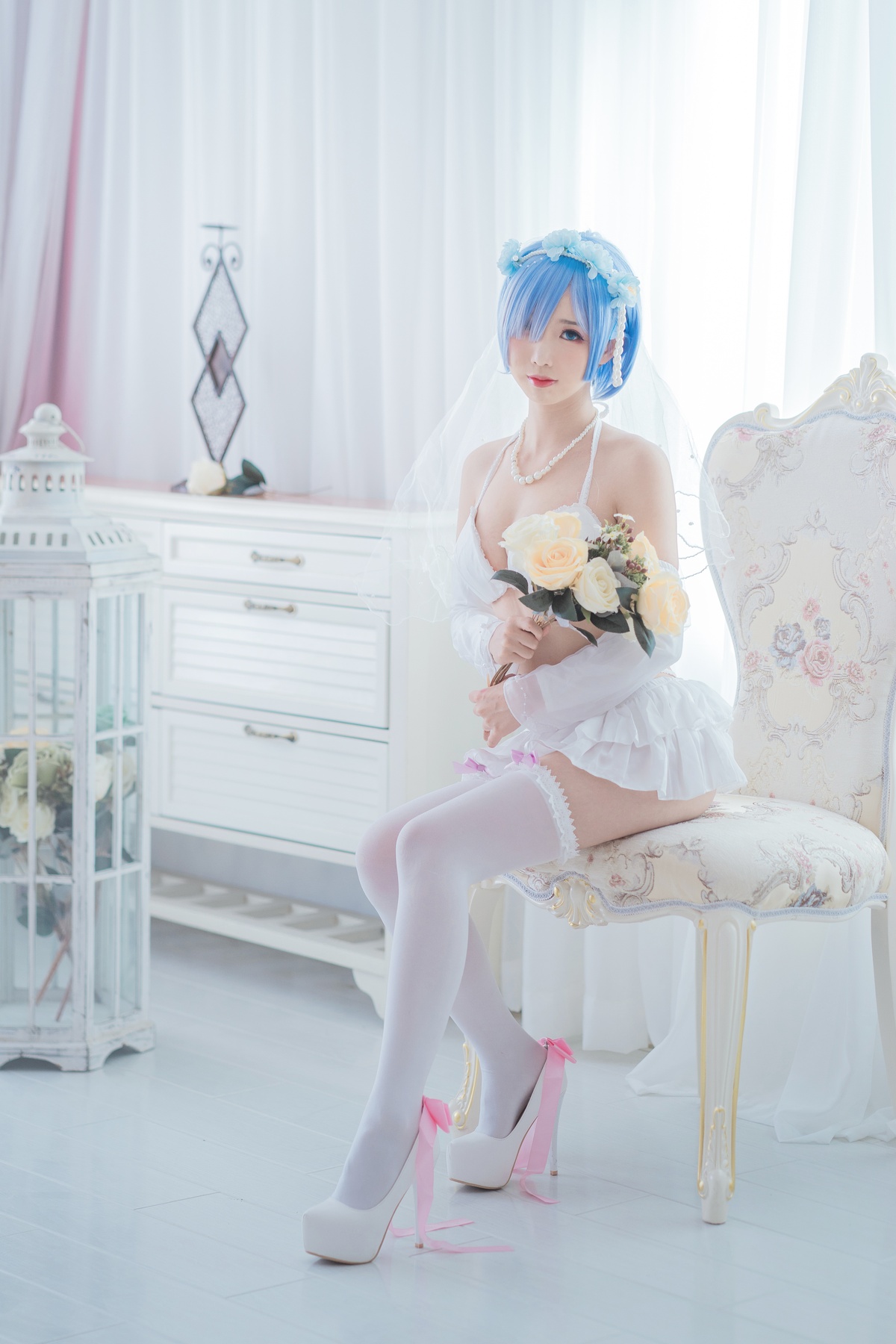 微博Coser@面饼仙儿 NO.044 花嫁蕾姆-COS世界