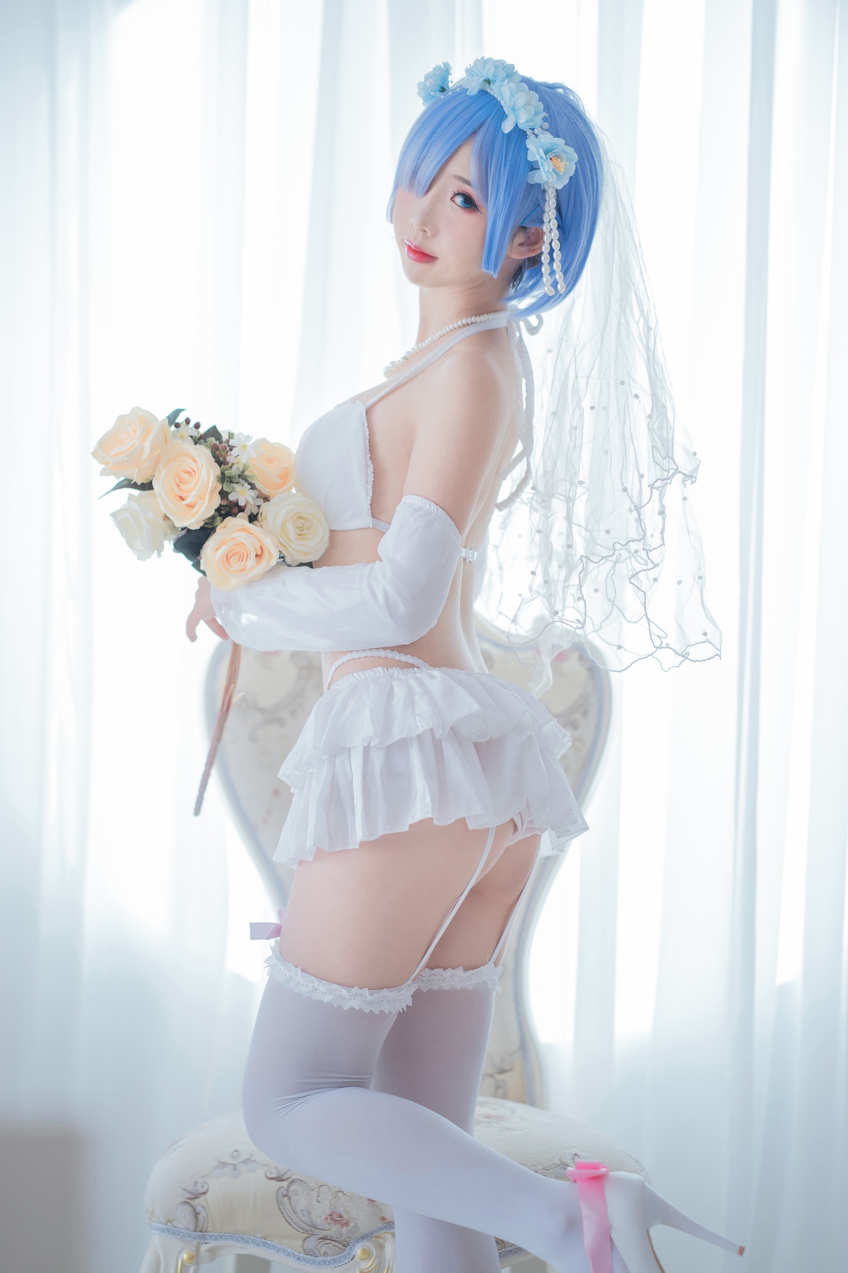 图片[2]-微博Coser@面饼仙儿 NO.044 花嫁蕾姆-COS世界