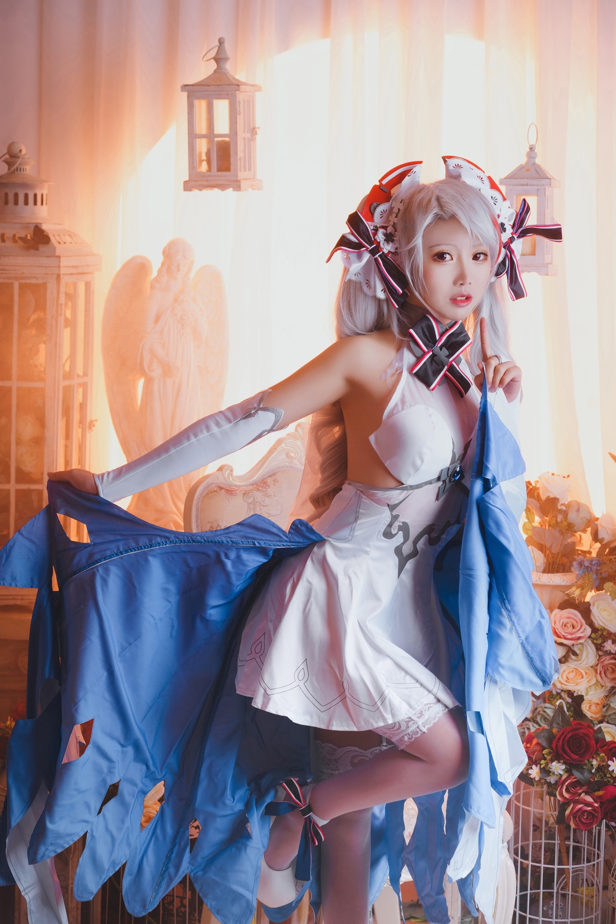 图片[2]-微博Coser@面饼仙儿 NO.054 欧根花嫁-COS世界