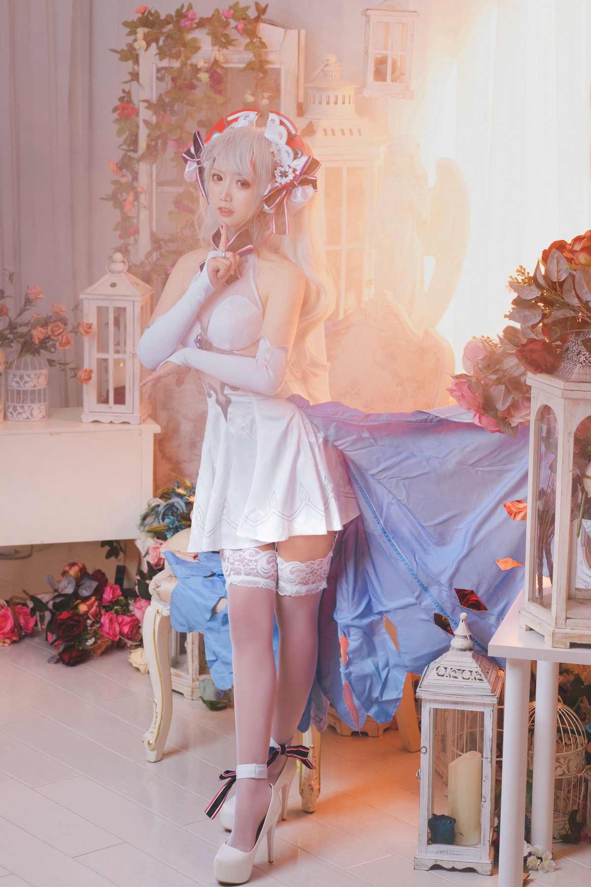 图片[5]-微博Coser@面饼仙儿 NO.054 欧根花嫁-COS世界