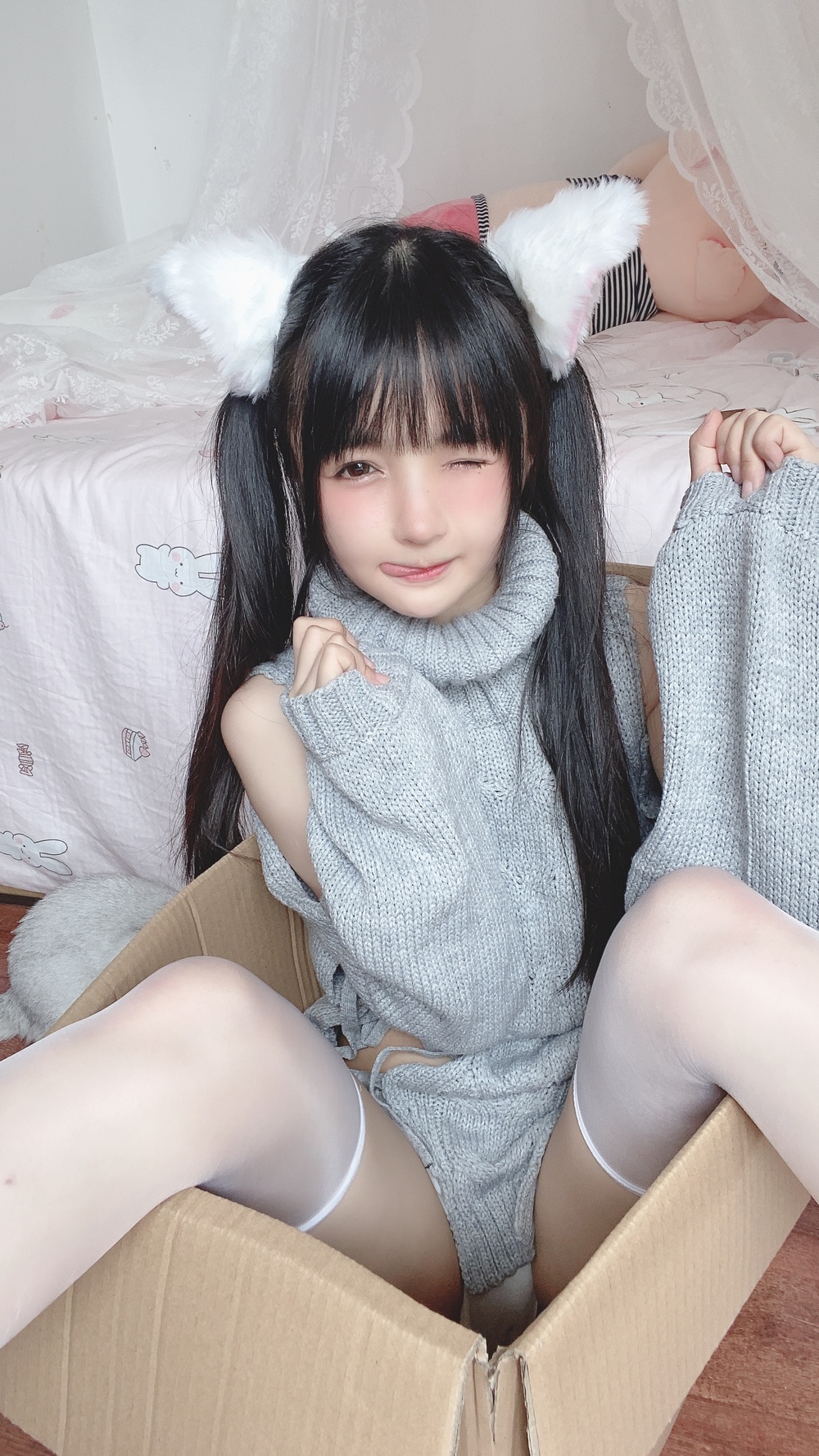图片[3]-【网红萝莉】桜井宁宁 NO.027 小白猫-COS世界