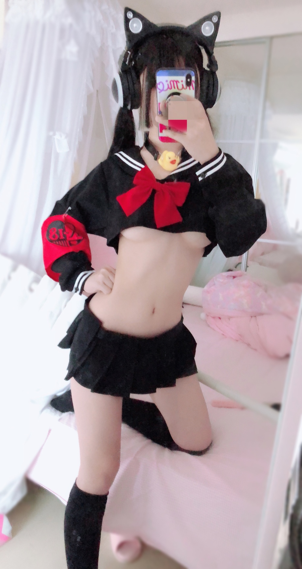 图片[4]-【网红萝莉】桜井宁宁 NO.018 半乳制服概念-COS世界