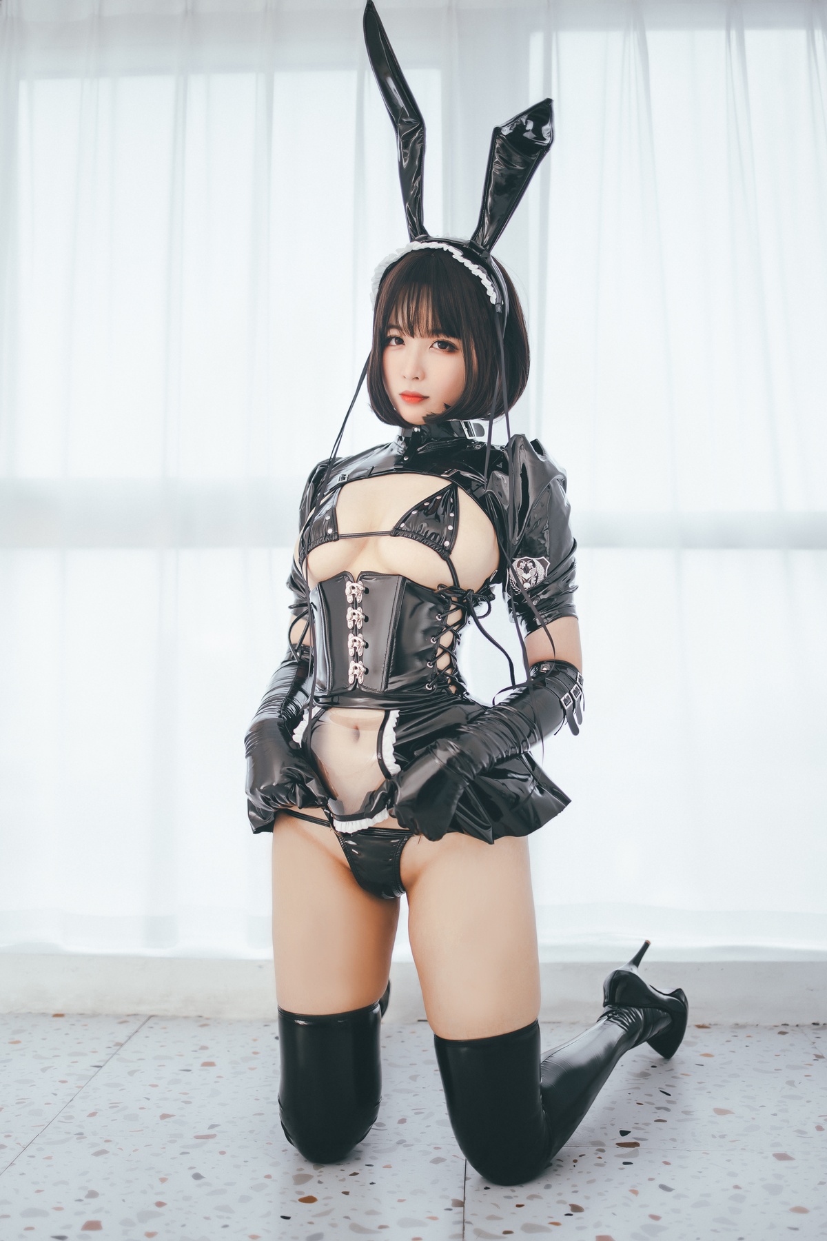 图片[5]-轩萧学姐 – NO.01 兔女郎女仆-COS世界