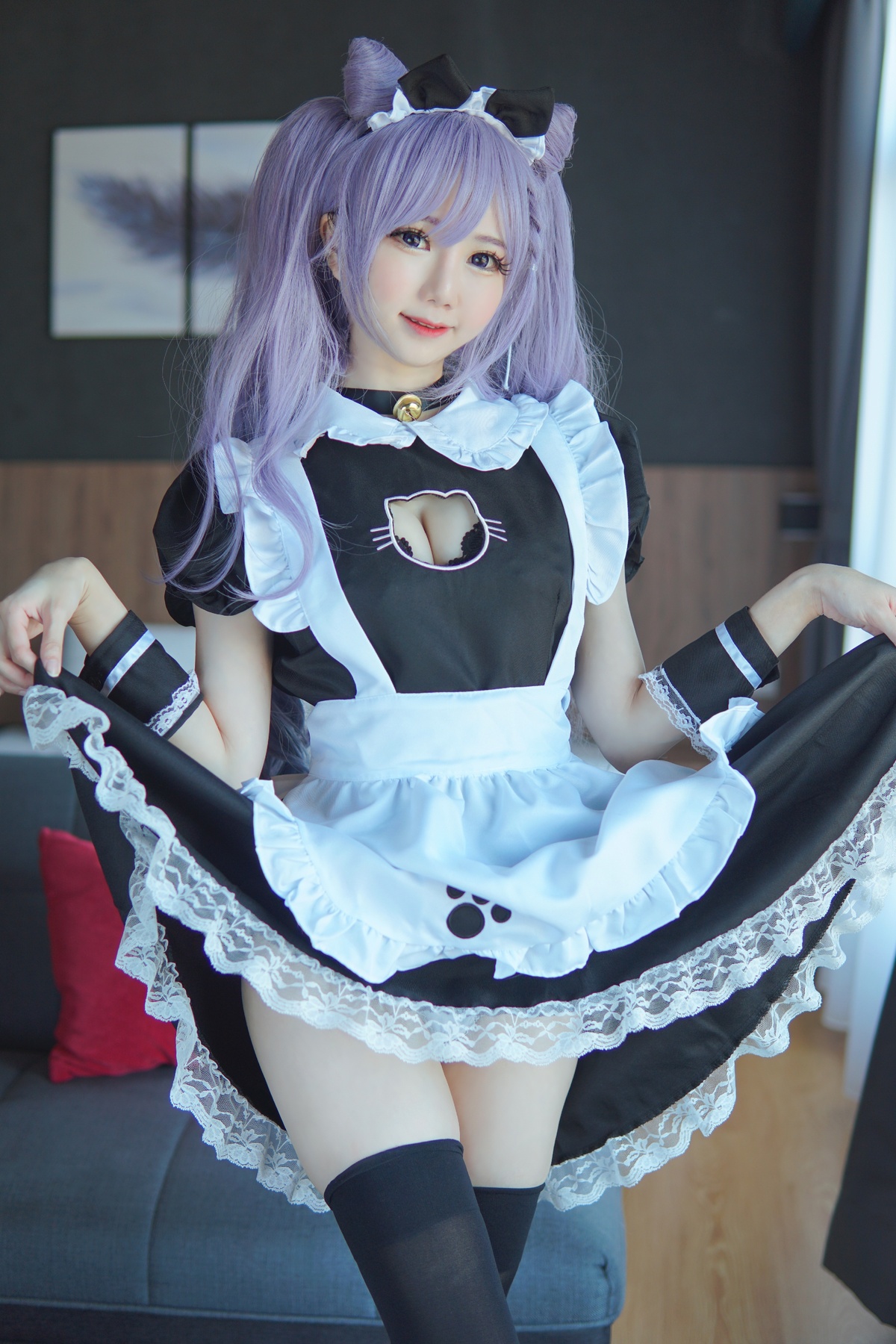 图片[2]-Sally Dorasnow – NO.05 Keqing Maid-COS世界
